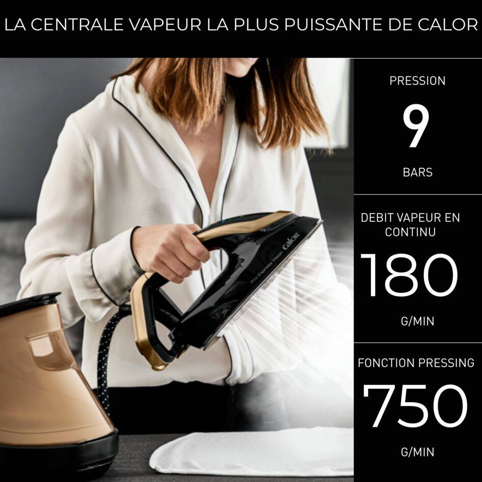 Pro Express Vision, Centrale Vapeur Haute Pression, 9 Bars, 180 g/min, Calor