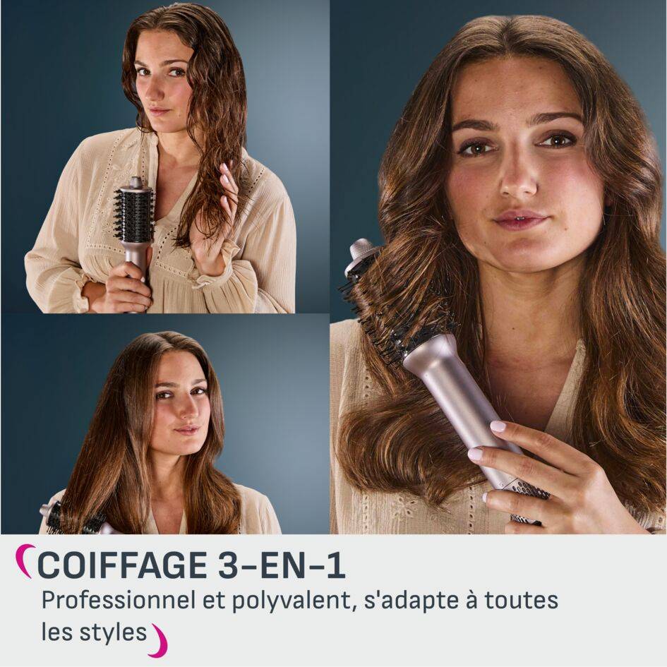 Air Brush 3D Nano, Brosse soufflante 3-en-1, Ultra-compacte et légère