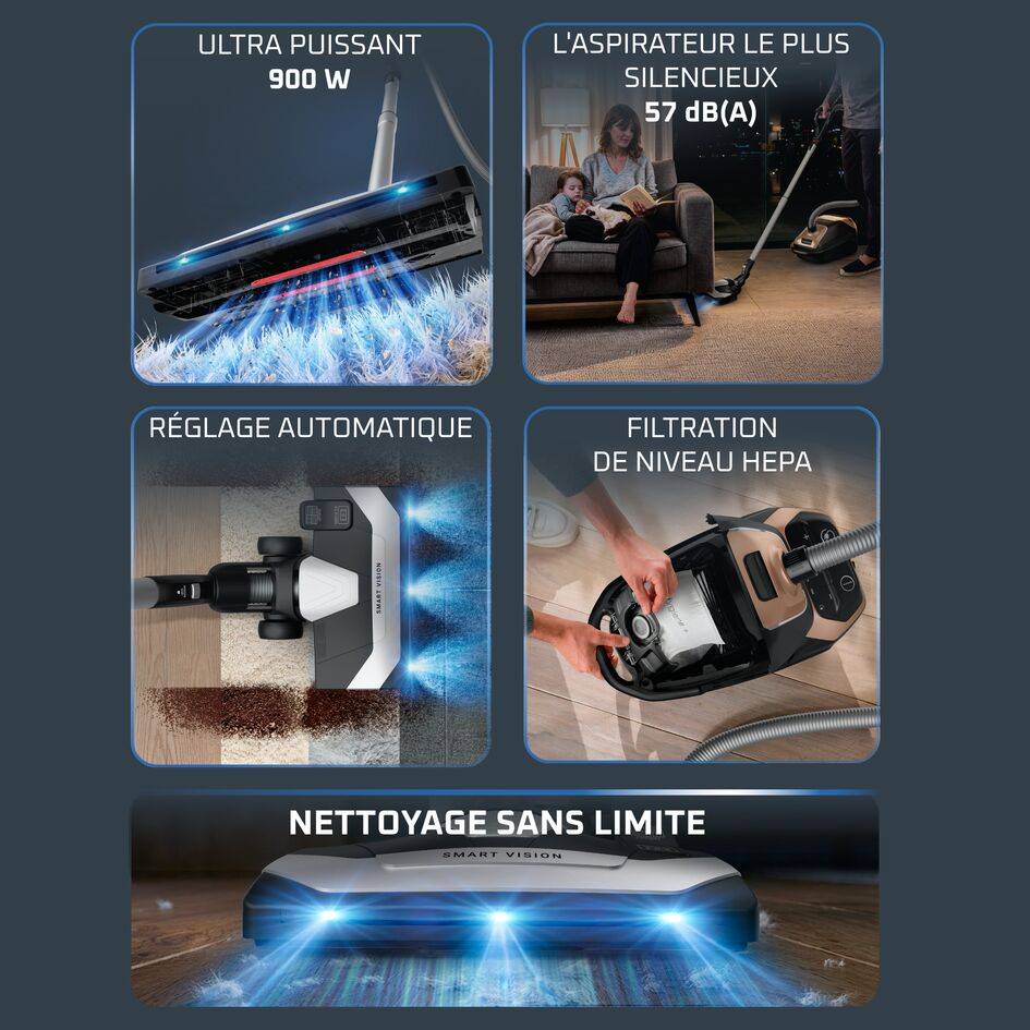 Silence Force 12 Smart, Aspirateur aves sac, Puissant, Ultra silencieux, Modèle animal