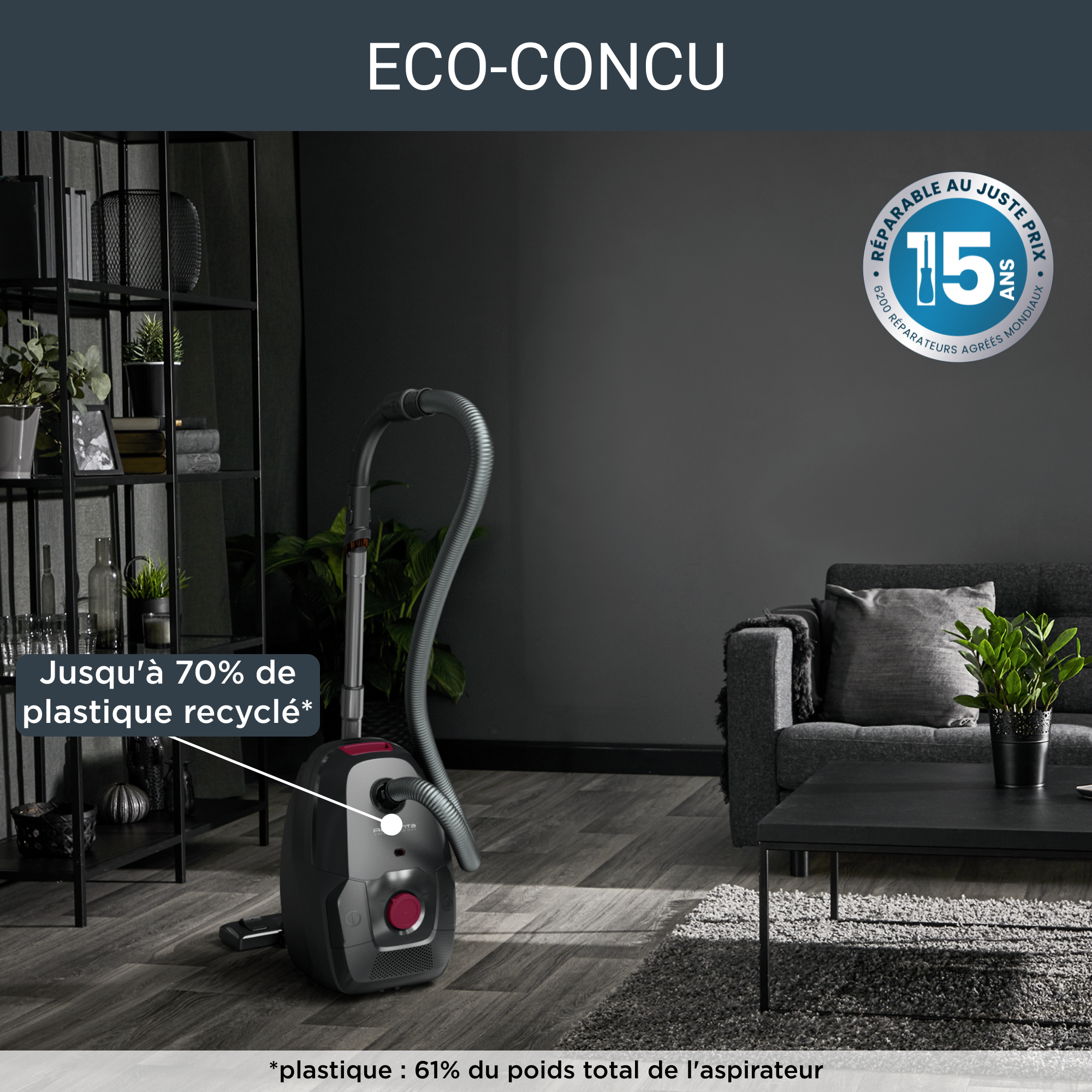 Green Force Max, Aspirateur avec sac, 900W, Eco-Conçu