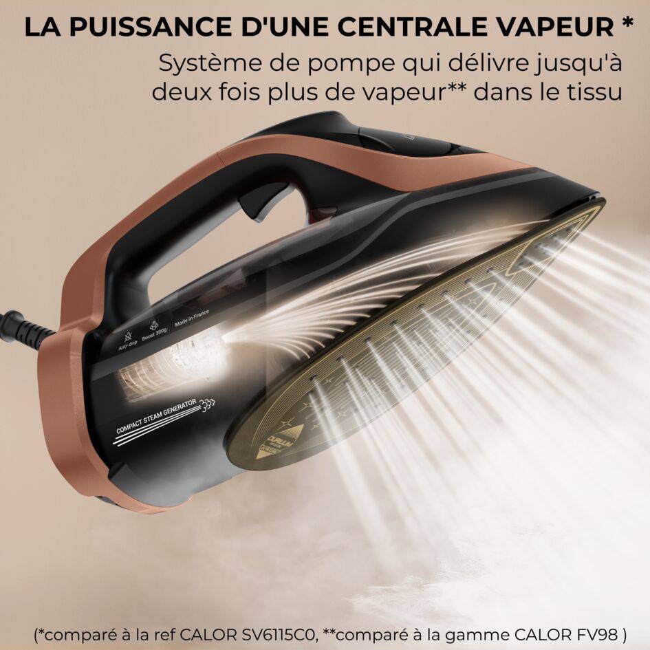 Ultimate Power Pro, Fer à Repasser Vapeur, 85 g/min, Pressing 300 g/min, Puissant, Calor