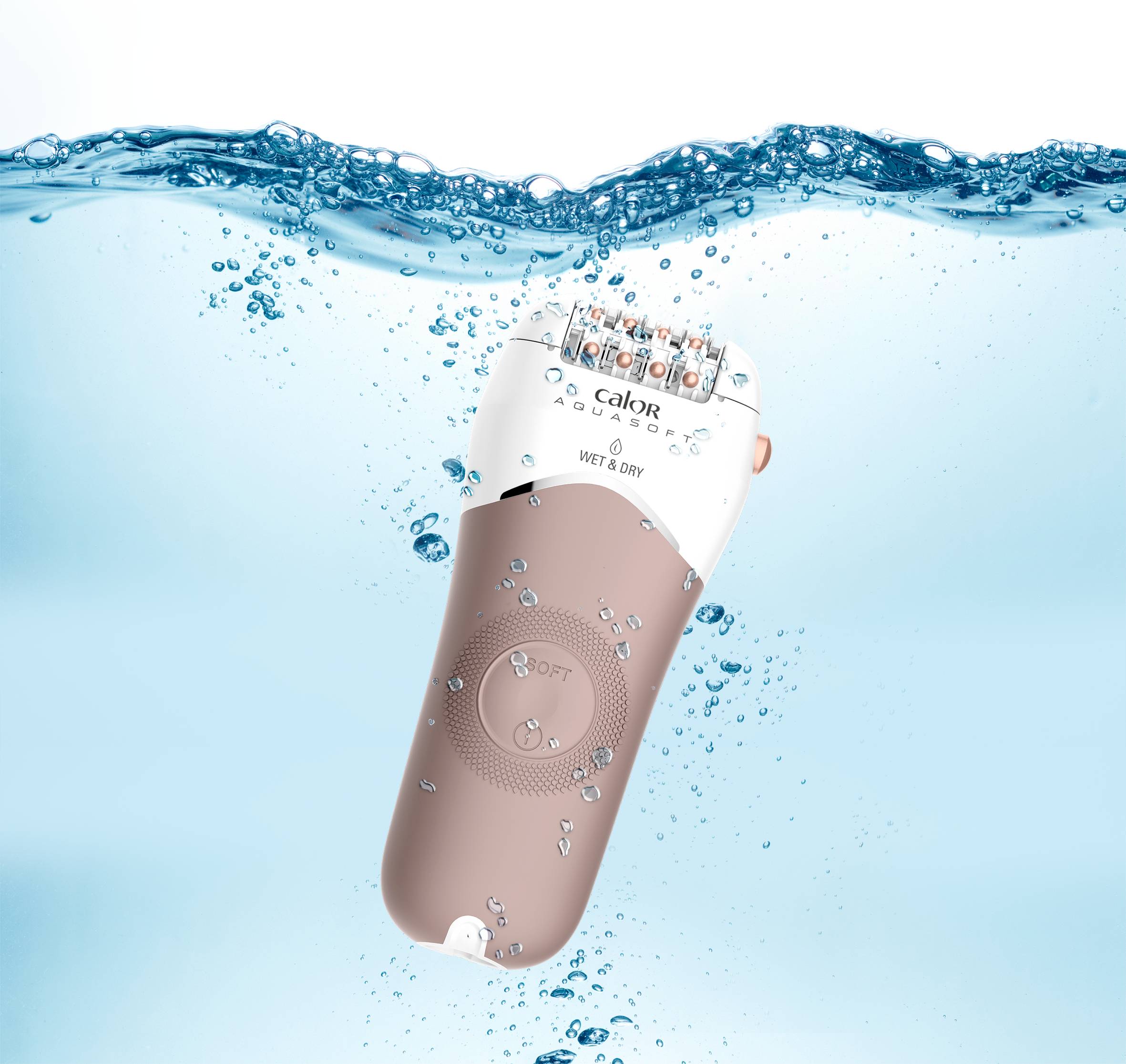 Aquasoft, Épilateur Wet&Dry, Anti-irritation, Longue Durée, Calor
