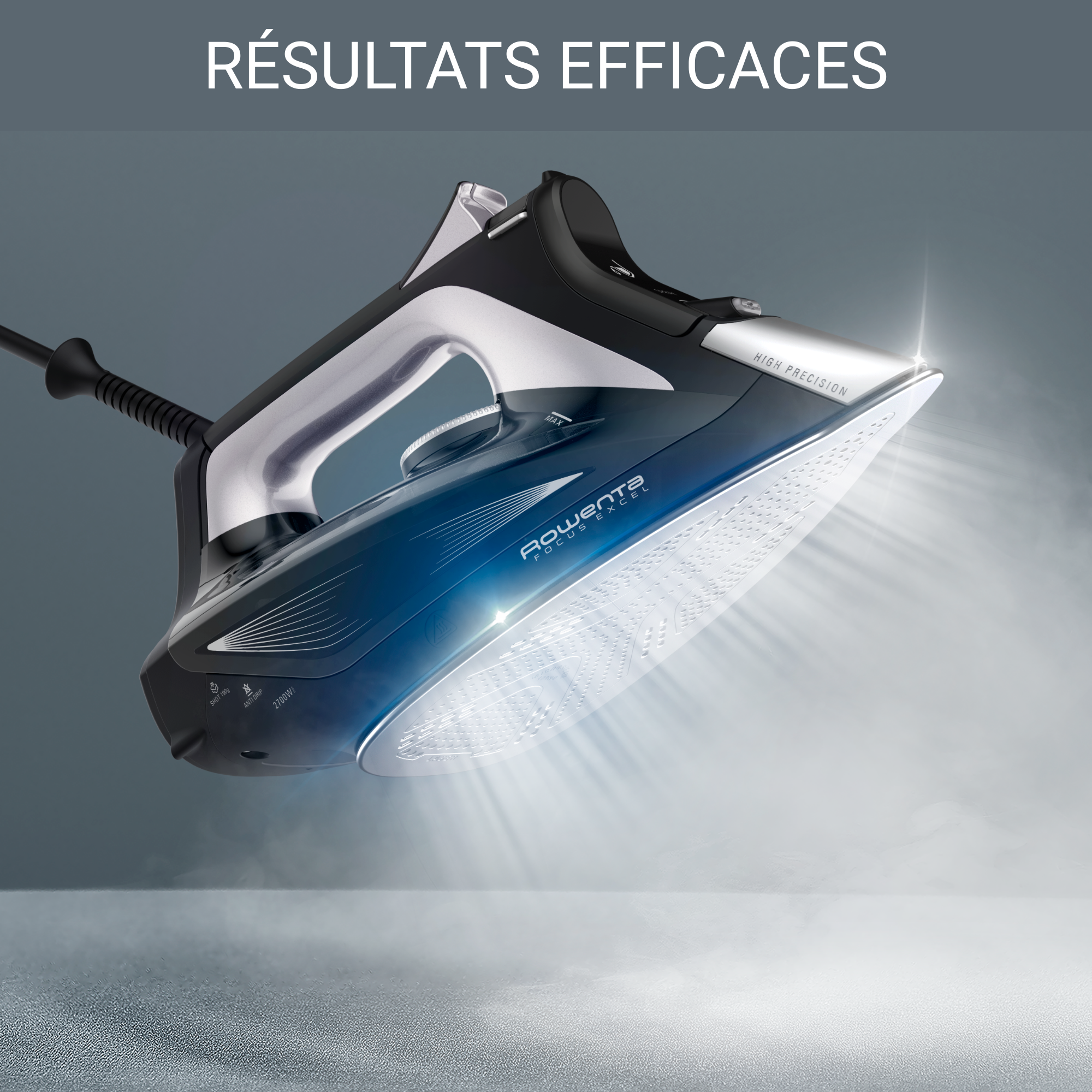 FER VAPEUR FOCUS EXCEL 2700 W Gris et Noir