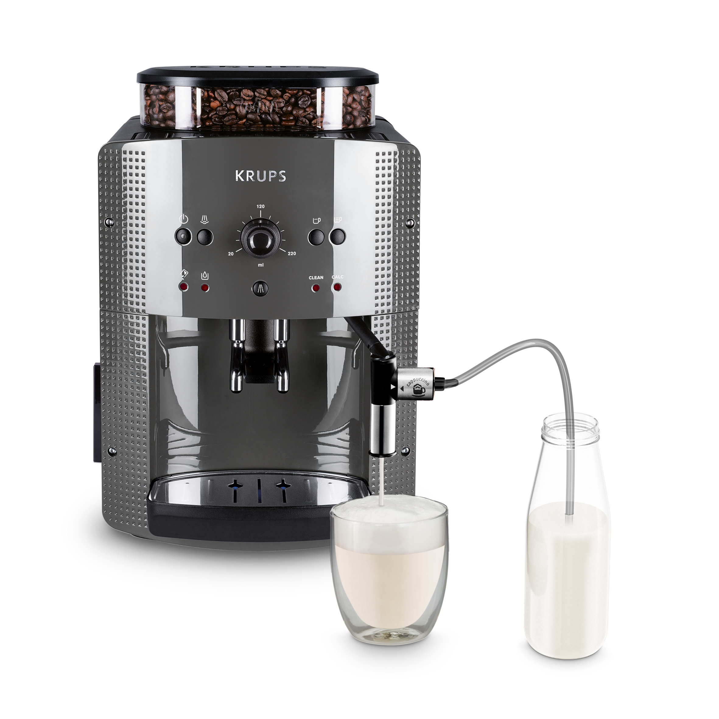 KRUPS Essential grise + accessoire lait
