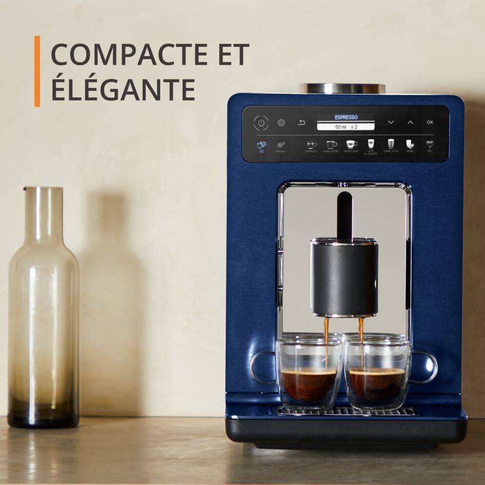 Evidence by Wilmotte, Machine à café à grains, 12 recettes café et latte, KRUPS