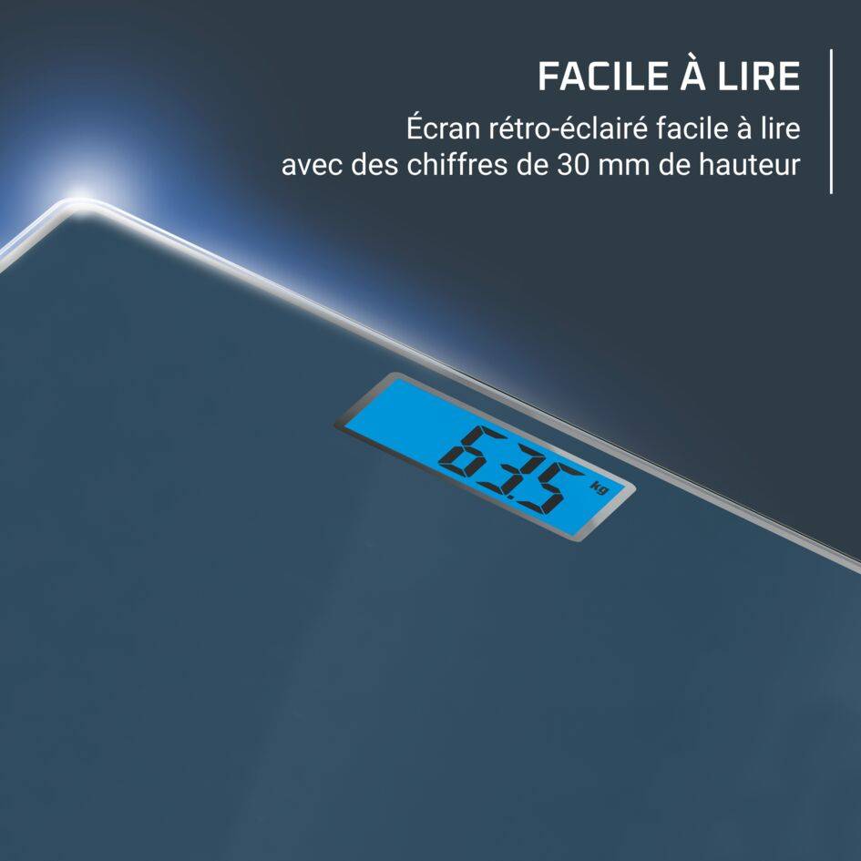 Classic Pèse-personne, Jusqu'à 160 kg, Graduation 100g, Piles incluses