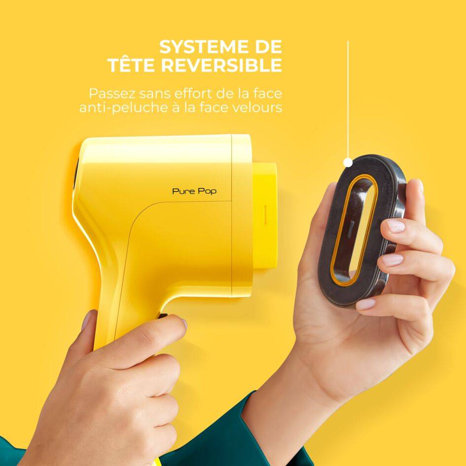 Pure POP Jaune, Défroisseur à Main, 1300 W, 20&nbsp;g/min, Compact, Voyage, Calor