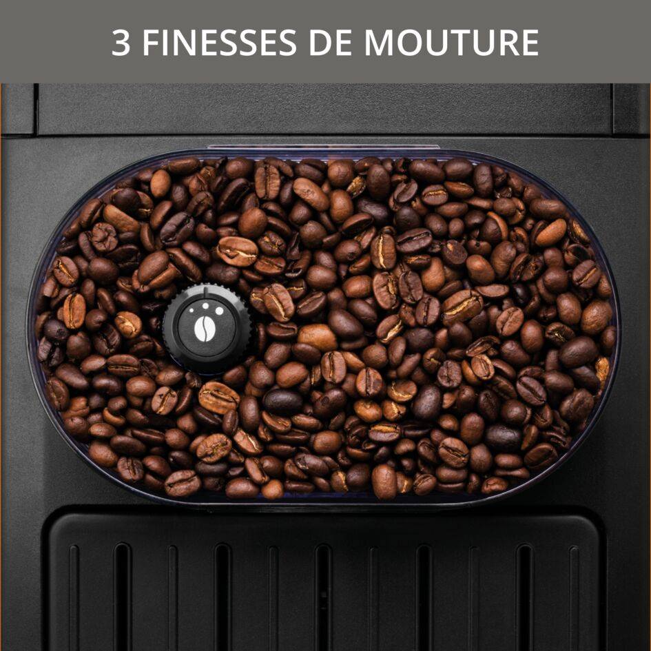 MACHINE EXPRESSO BROYEUR A GRAINS GRIS METALLISE