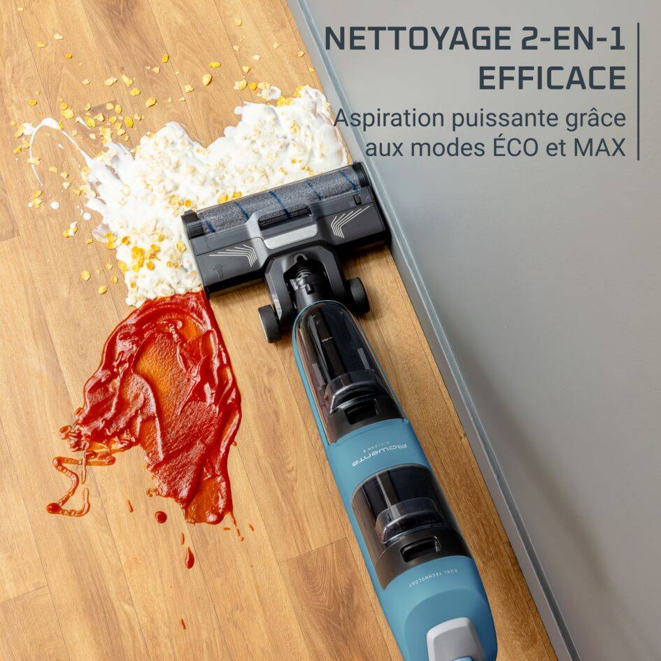 X-Clean 2, Aspirateur laveur sans fil, Nettoyage 2-en-1 pour un gain de temps assuré