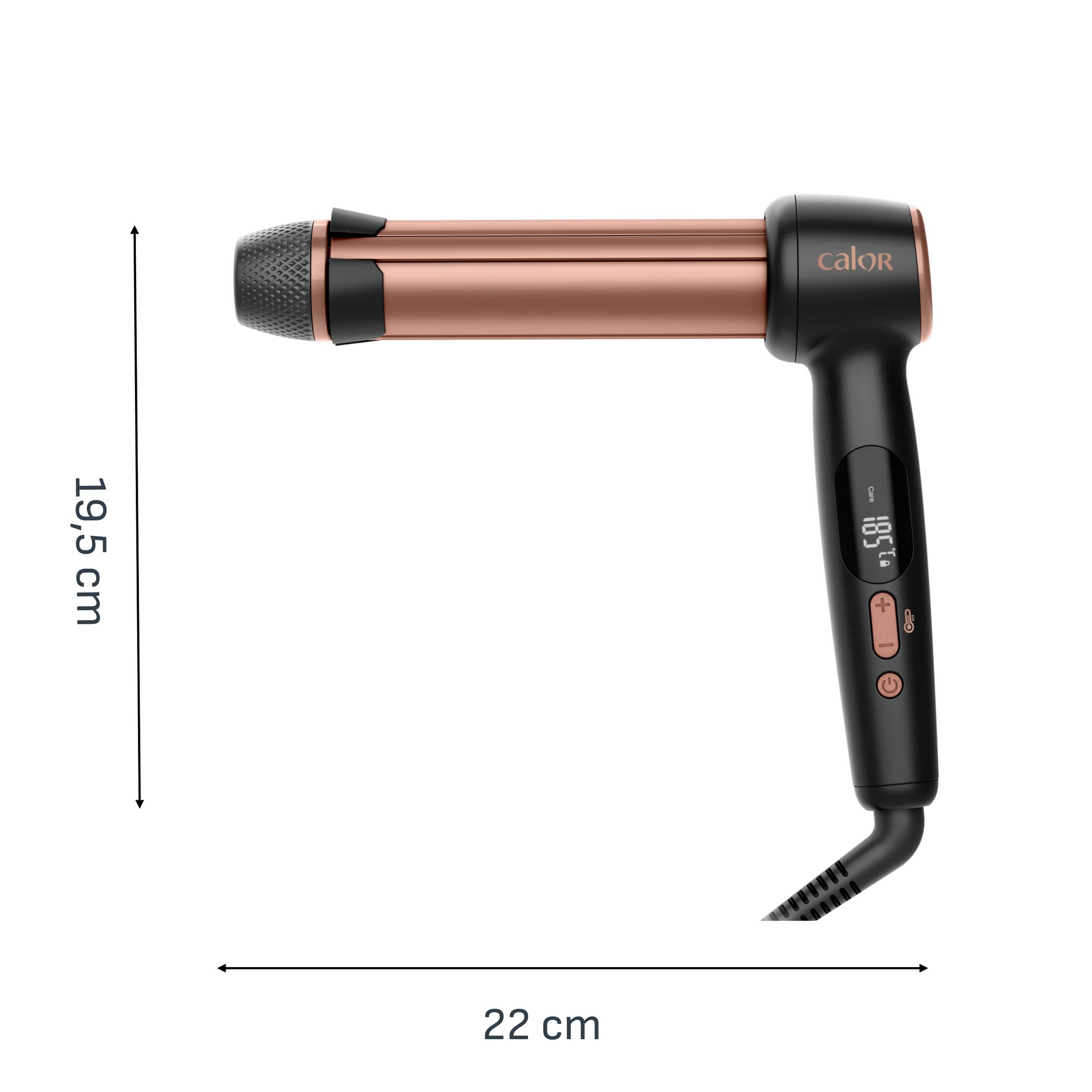 Twist Curl, Boucleur cheveux, Fer à boucler forme coudée, 3 tailles de boucles