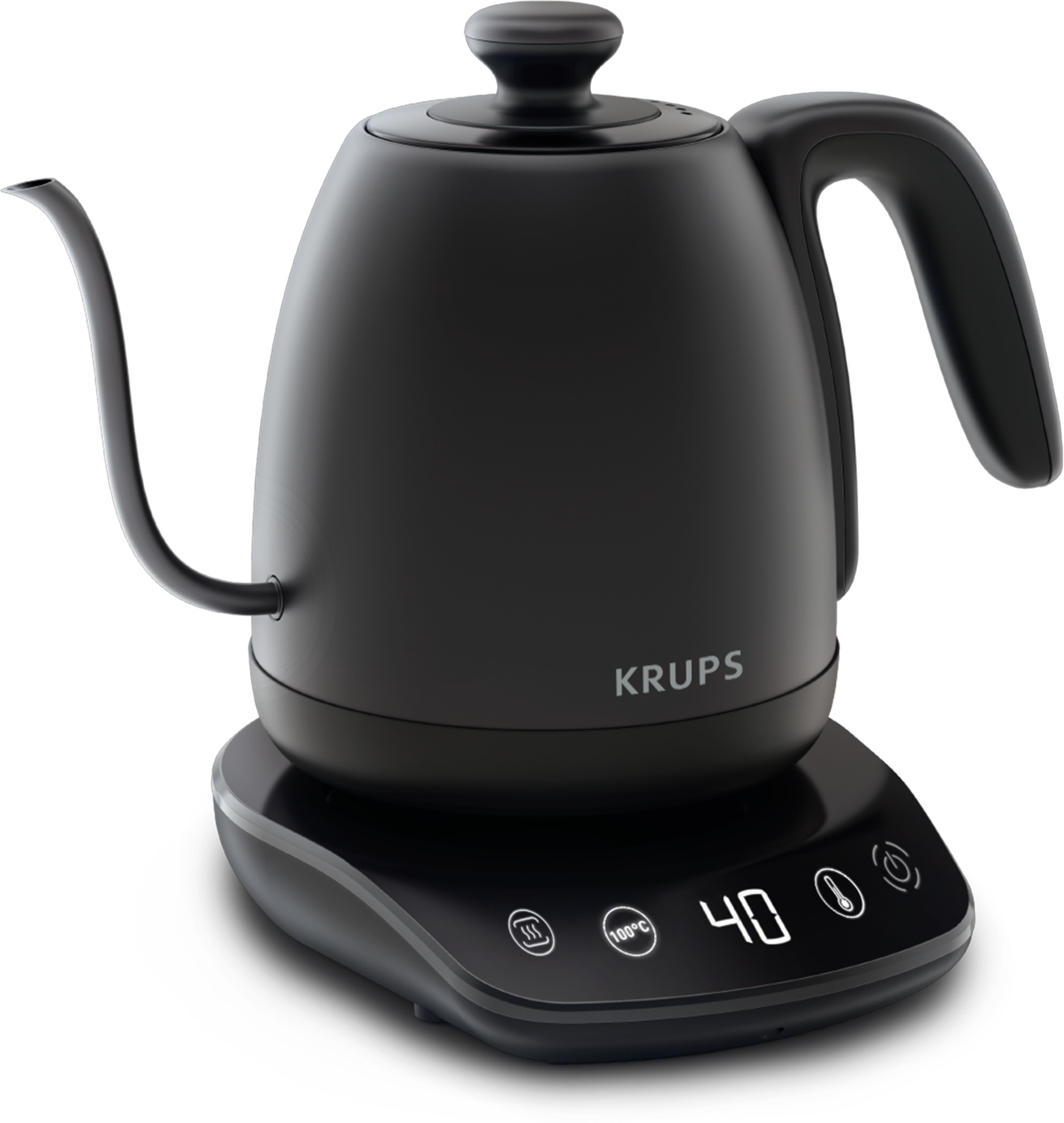 Bouilloire, Col de cygne, 8 réglages de température, Noire