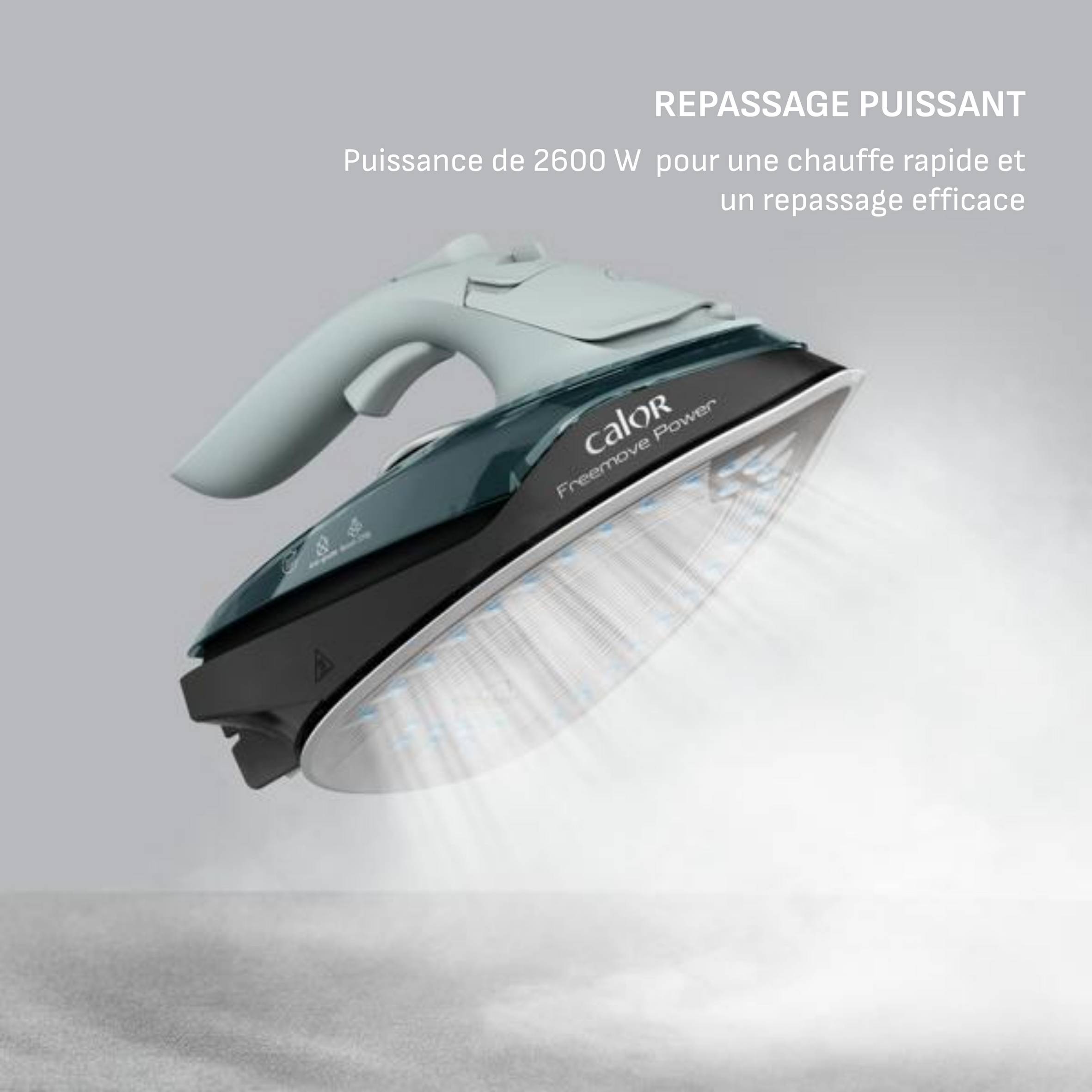Freemove Power, Fer à Repasser Vapeur sans Fil, 40 g/min, Léger et Efficace,  Calor