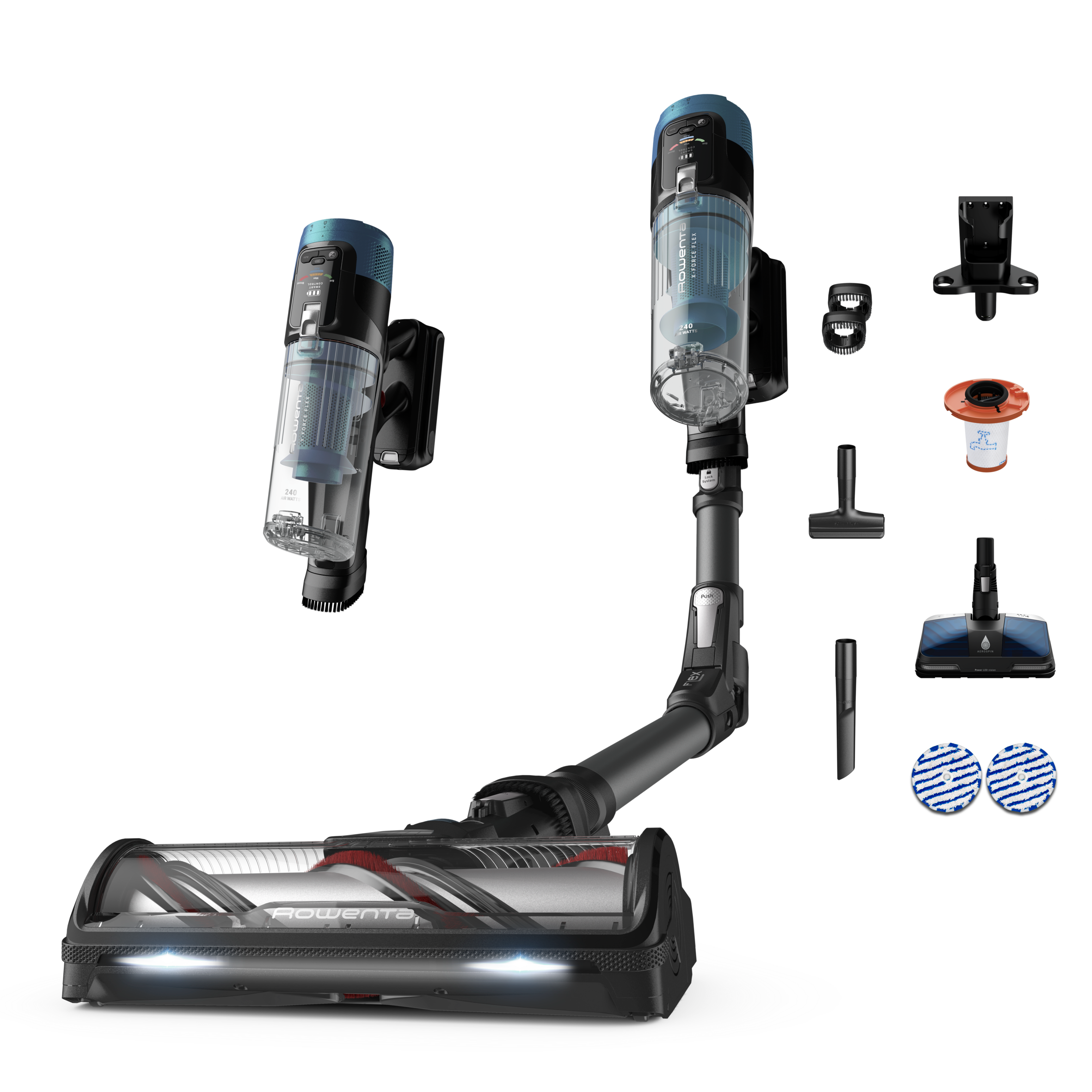 X-Force Flex 14.80 Aqua, Aspirateur balai sans fil, 240 AW, 90 min, Tête Lavante