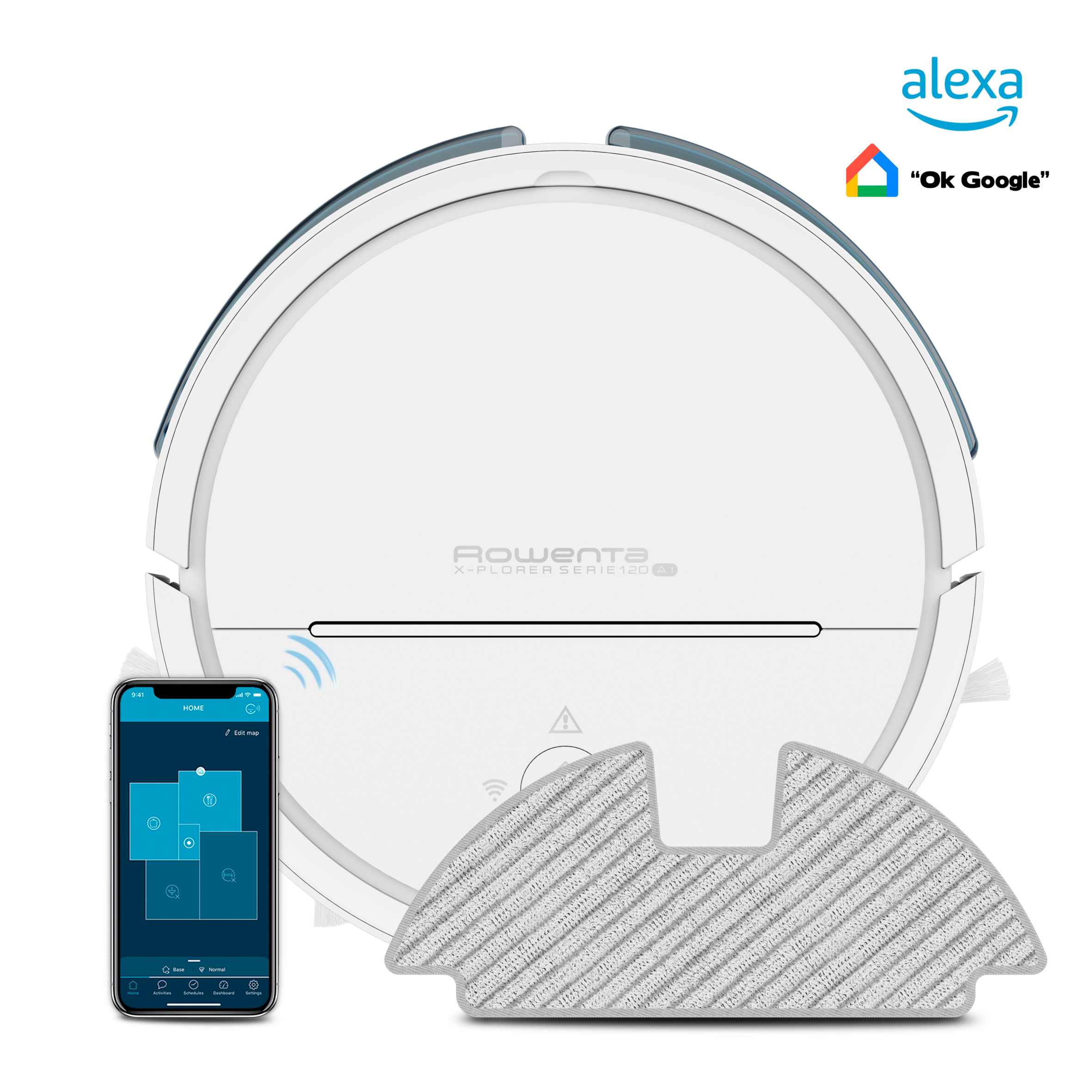 X-Plorer Série 120AI, Aspirateur robot, Navigation intelligente, 120min