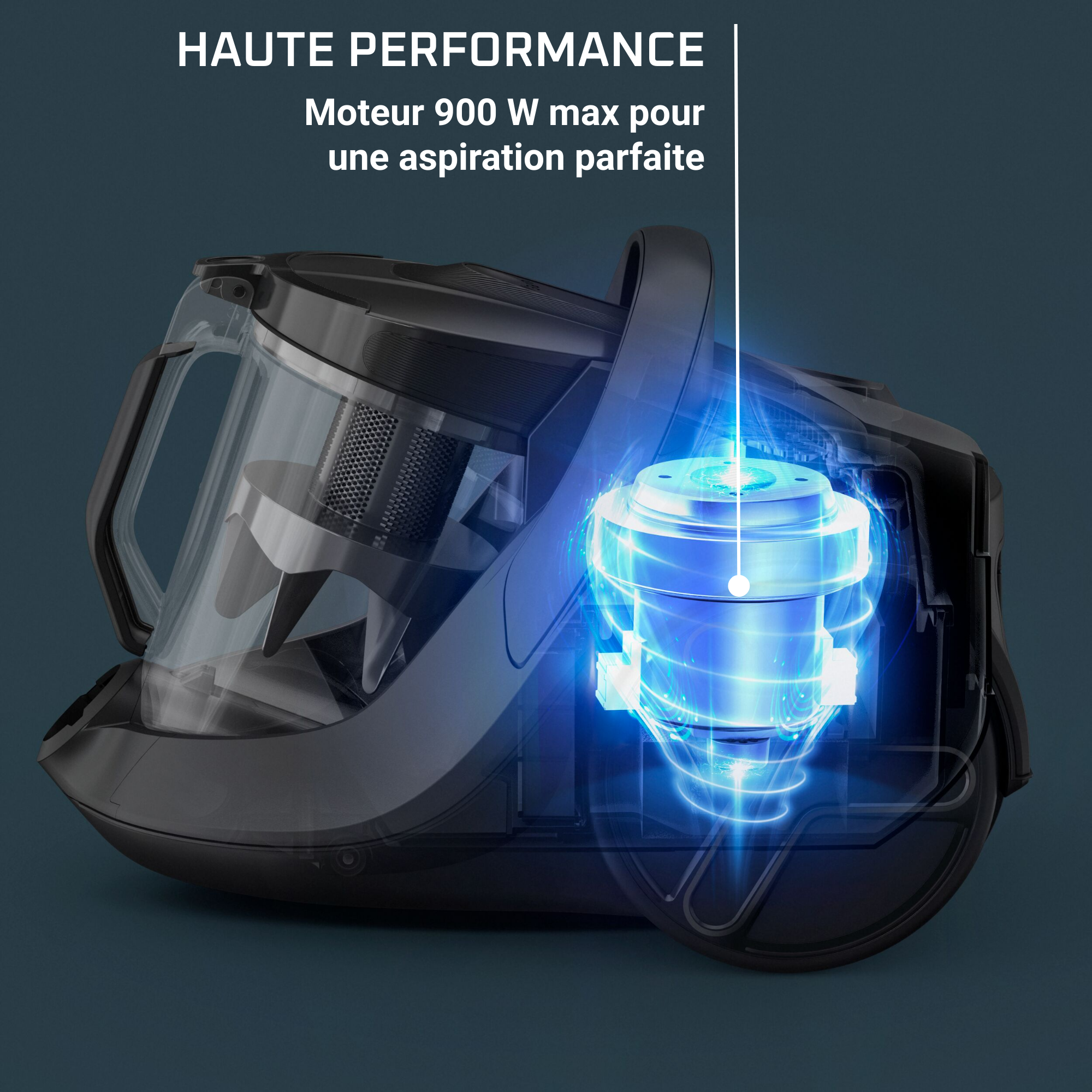 Green Force Cyclonic Max, Aspirateur sans sac, 900W max, Eco-conçu, Fabriqué en France