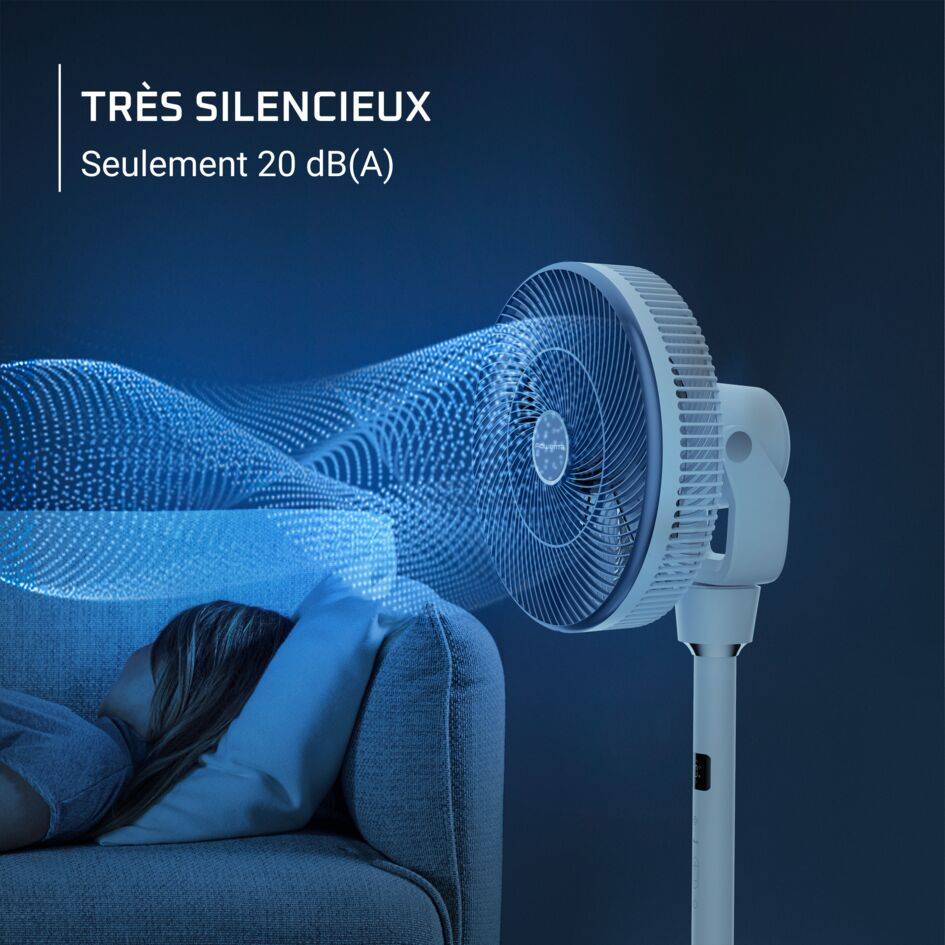 Turbo Swift Silence, Ventilateur sur pied, Rafraîchissement intense, Multi oscillation