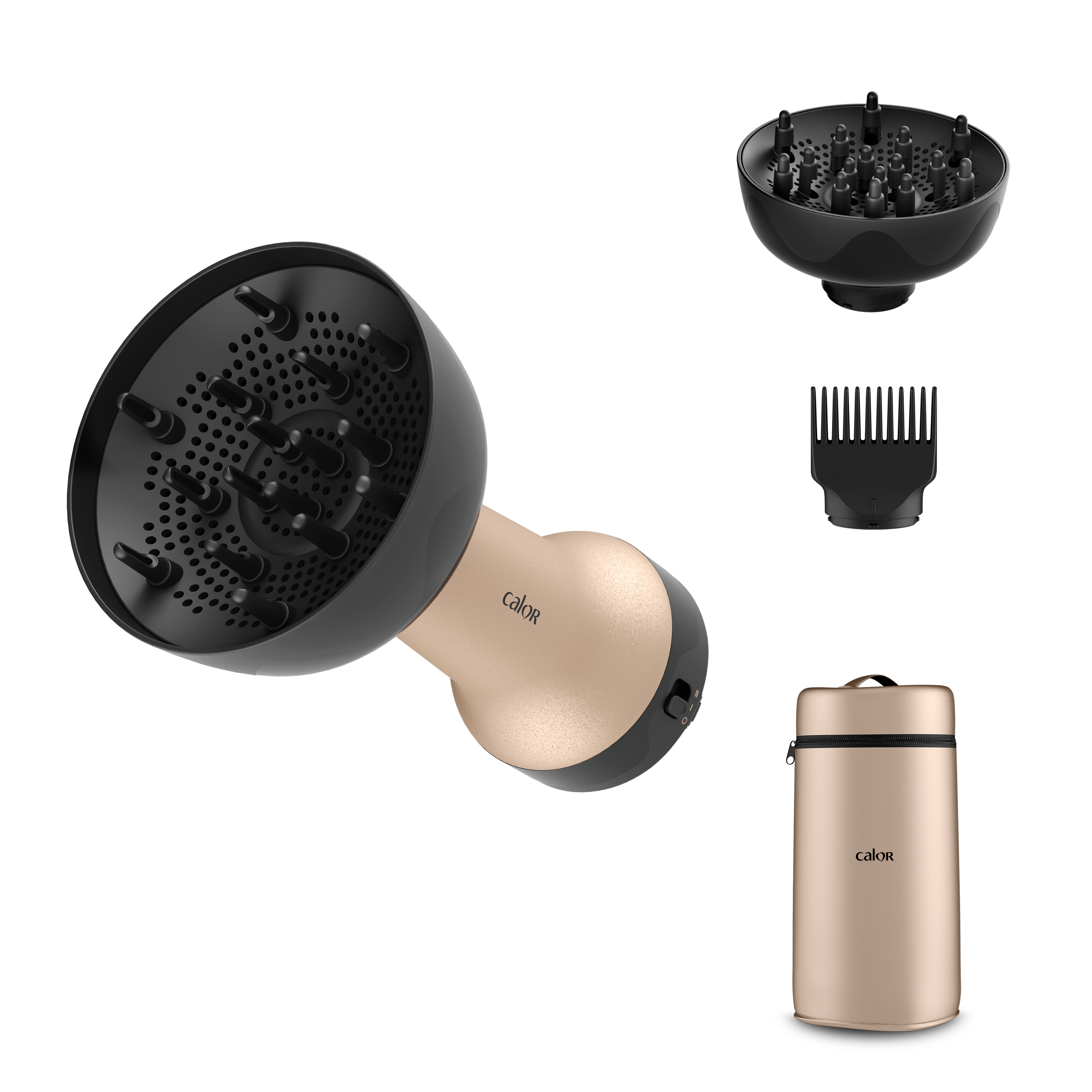 Curl Harmony, Sèche-cheveux diffuseur 3-en-1, Conçu pour les cheveux bouclés