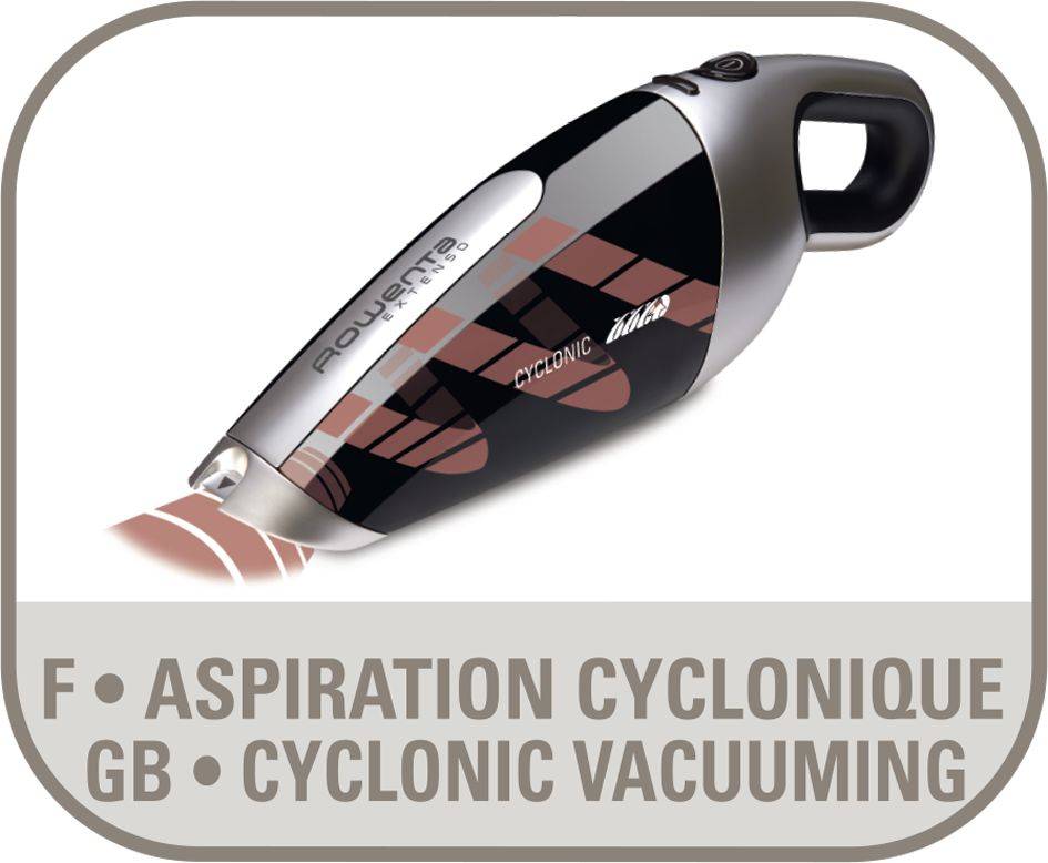 Extenso Aspirateur à main, 4,8 V, Autonomie 11 minutes, Capacité bac à poussière 0,375 ml