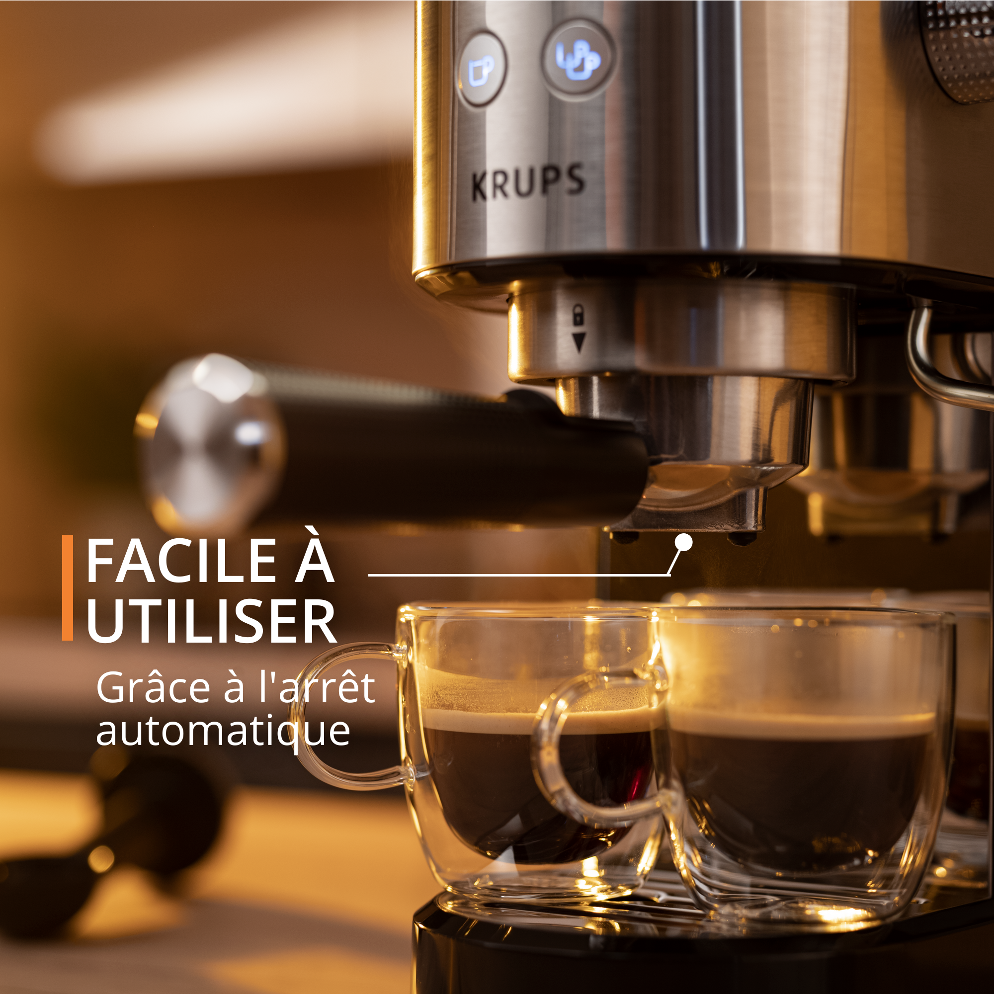 KRUPS Cafetière expresso à pompe Virtuoso + inox