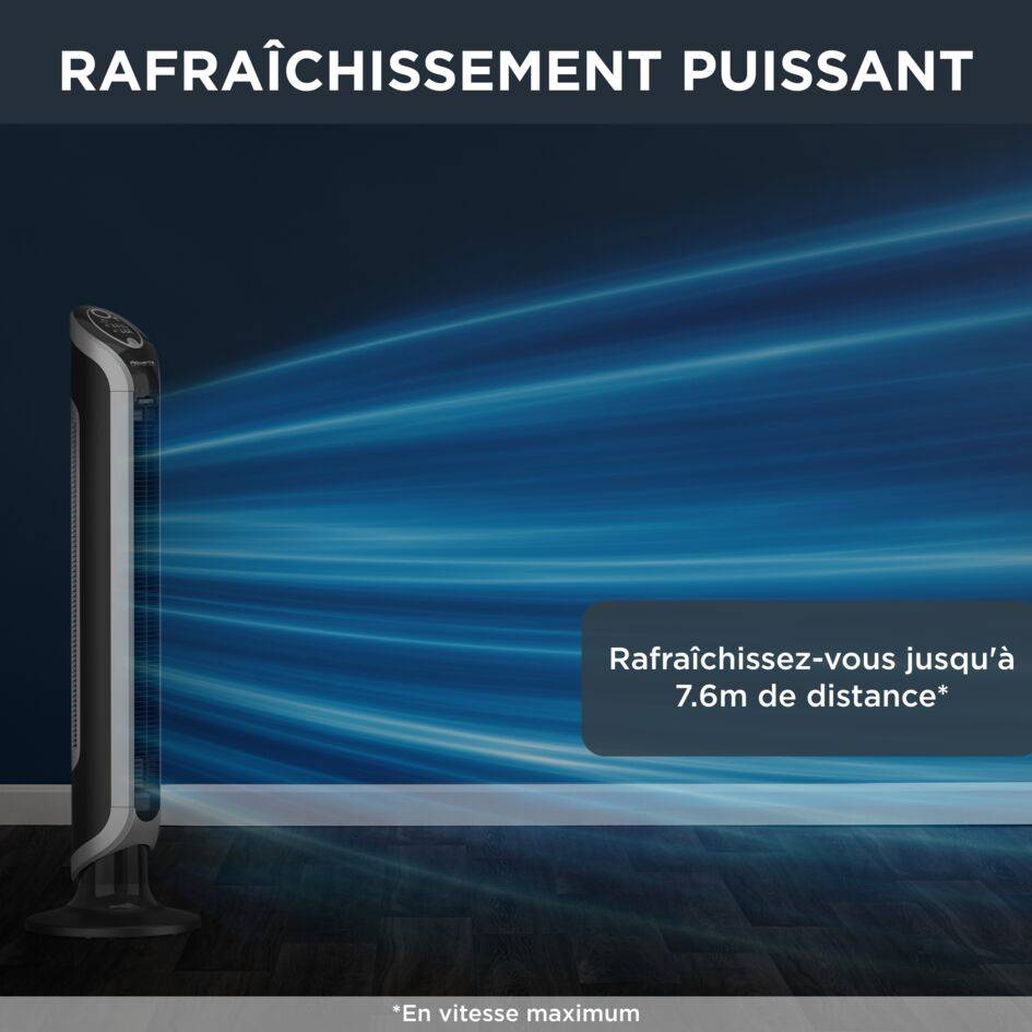 Eole Infinite, Ventilateur colonne, 3 vitesses, silencieux 43dB, télécommande