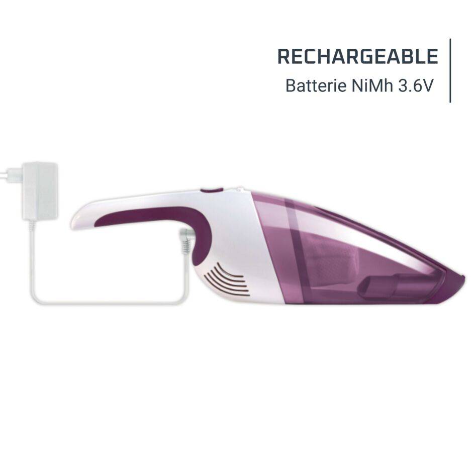 Extenso Aspirateur à main, Sans fil, Léger, Simple d'utilisation, Embout télescopique