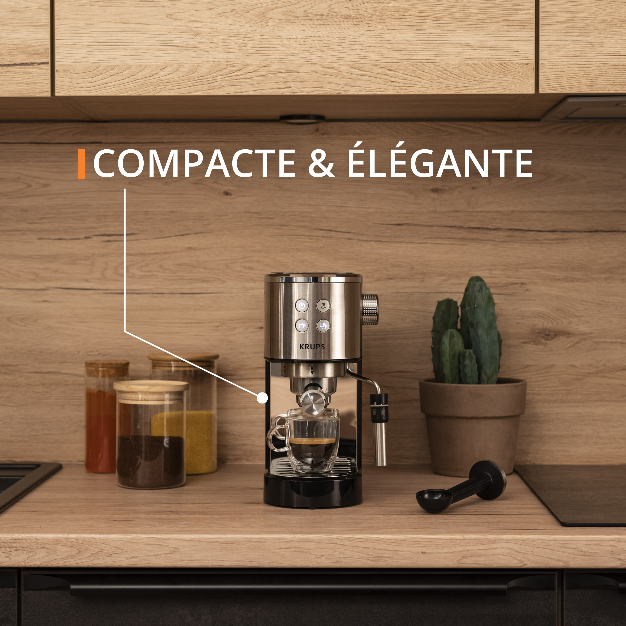 KRUPS Cafetière expresso à pompe Virtuoso + inox