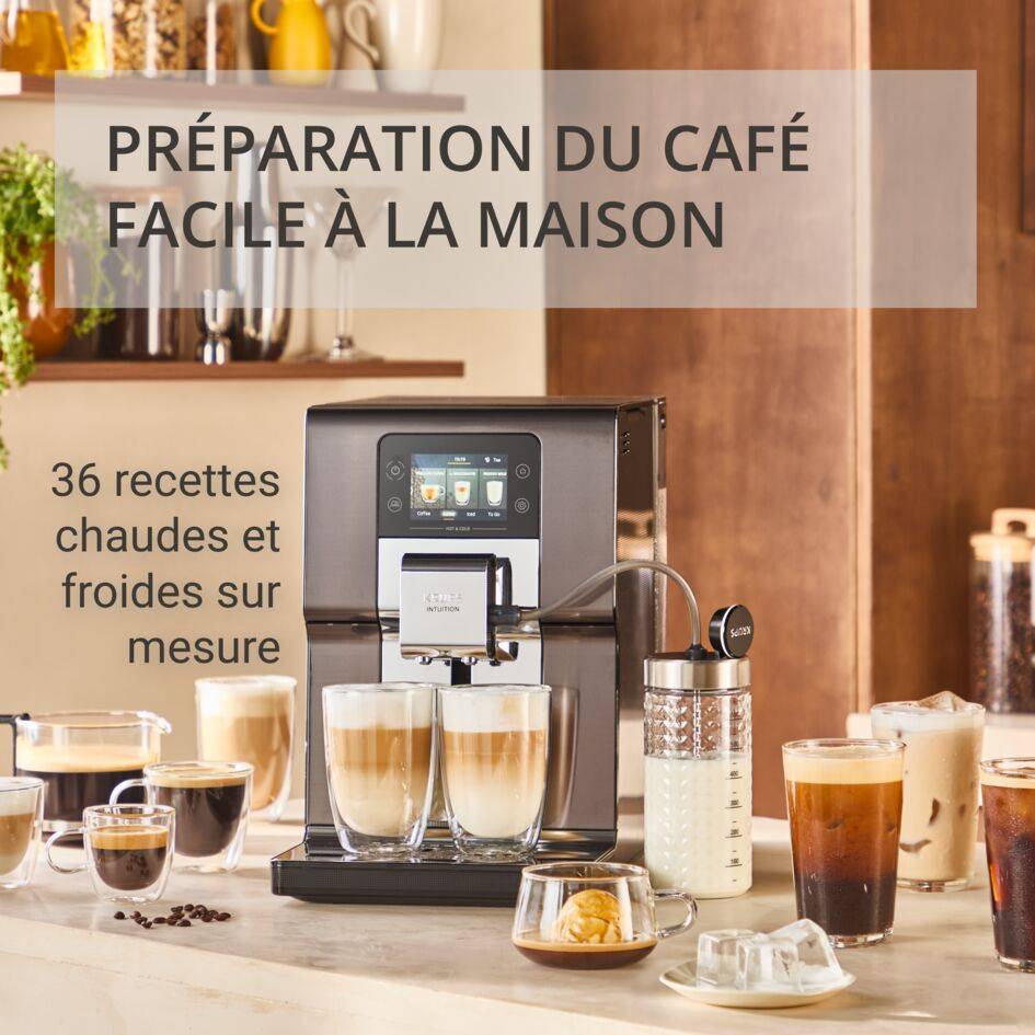 Intuition Experience Hot&Cold, Machine espresso automatique, 36 recettes, KRUPS