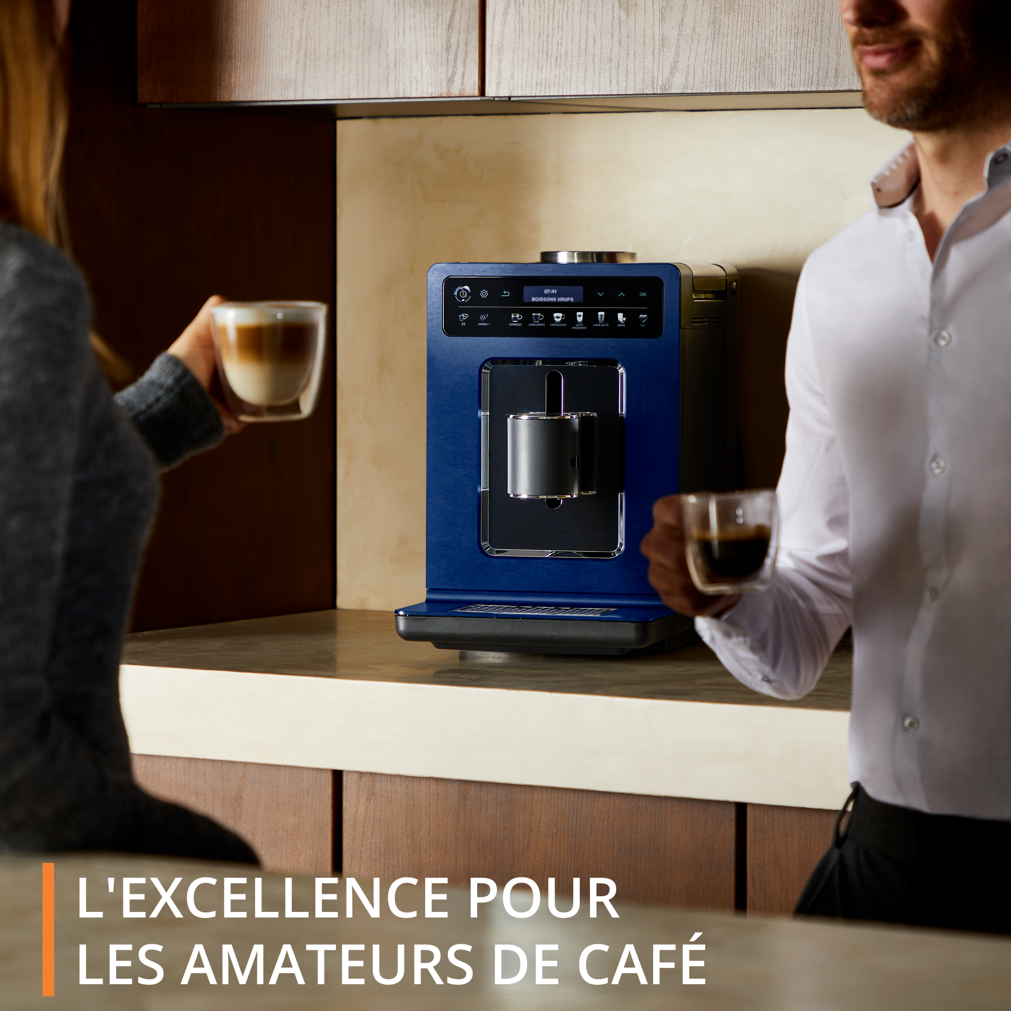 Evidence by Wilmotte, Krups, Machine à café à grains, 12 recettes café et latte