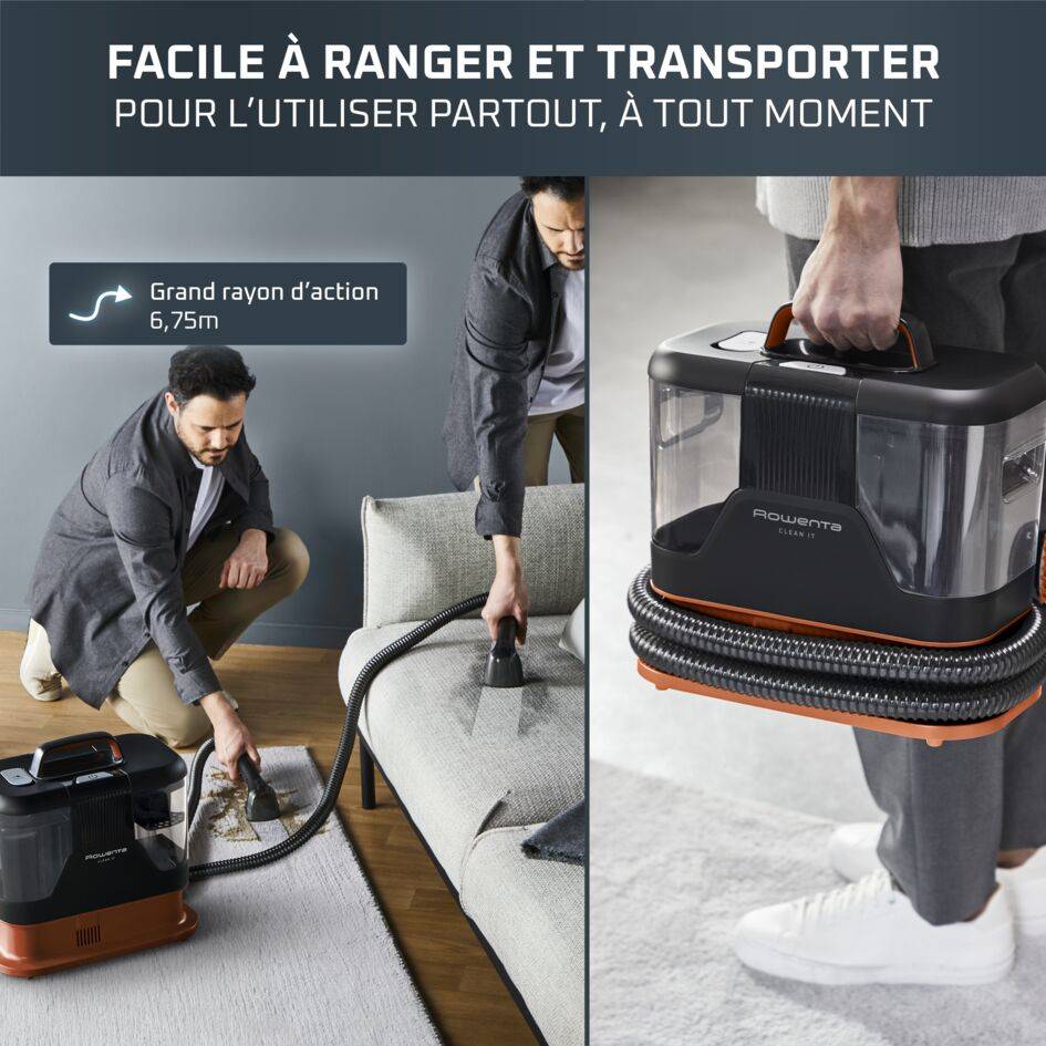 Clean It, Shampouineuse Détacheur, 400W, Polyvalent, Tous textiles 