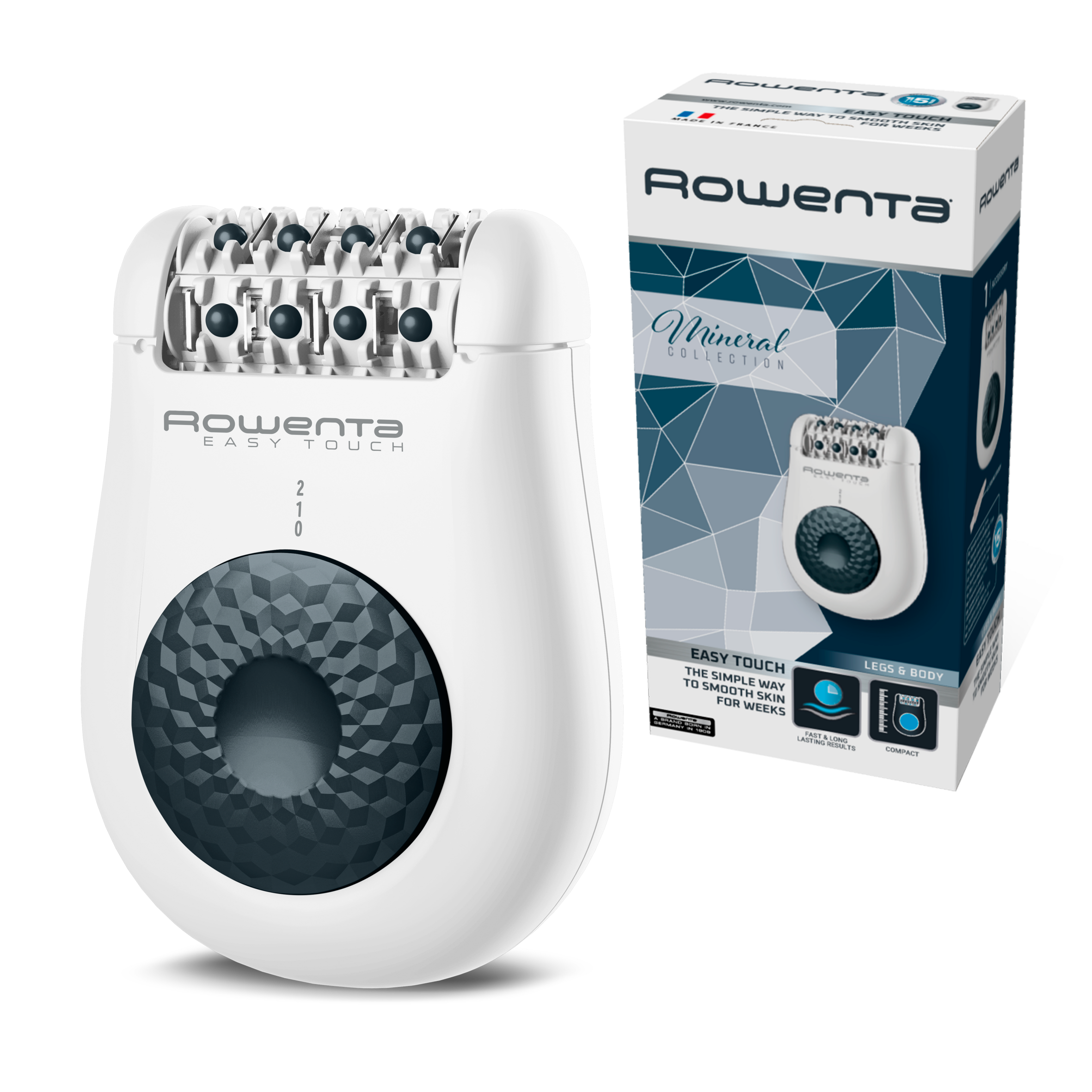 Easy Touch, Epilateur, Haute précision, Système de massage, Ultra compact