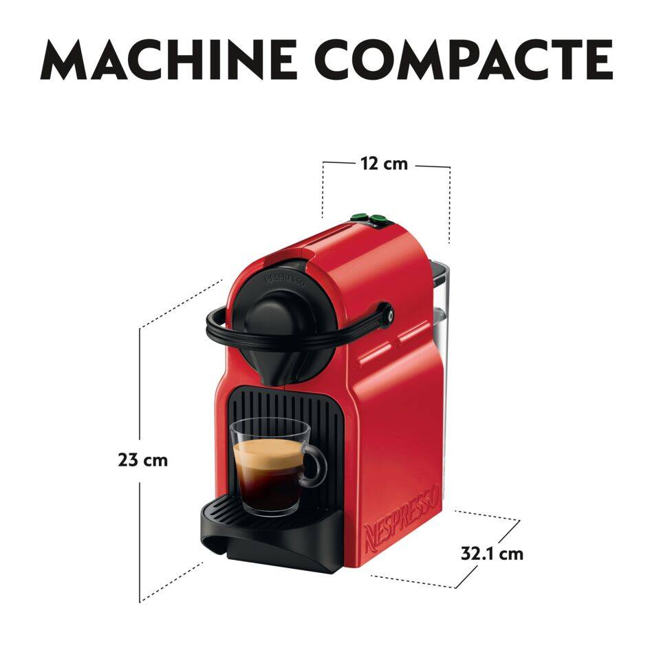 Machine à café Nespresso Inissia by Krups rouge