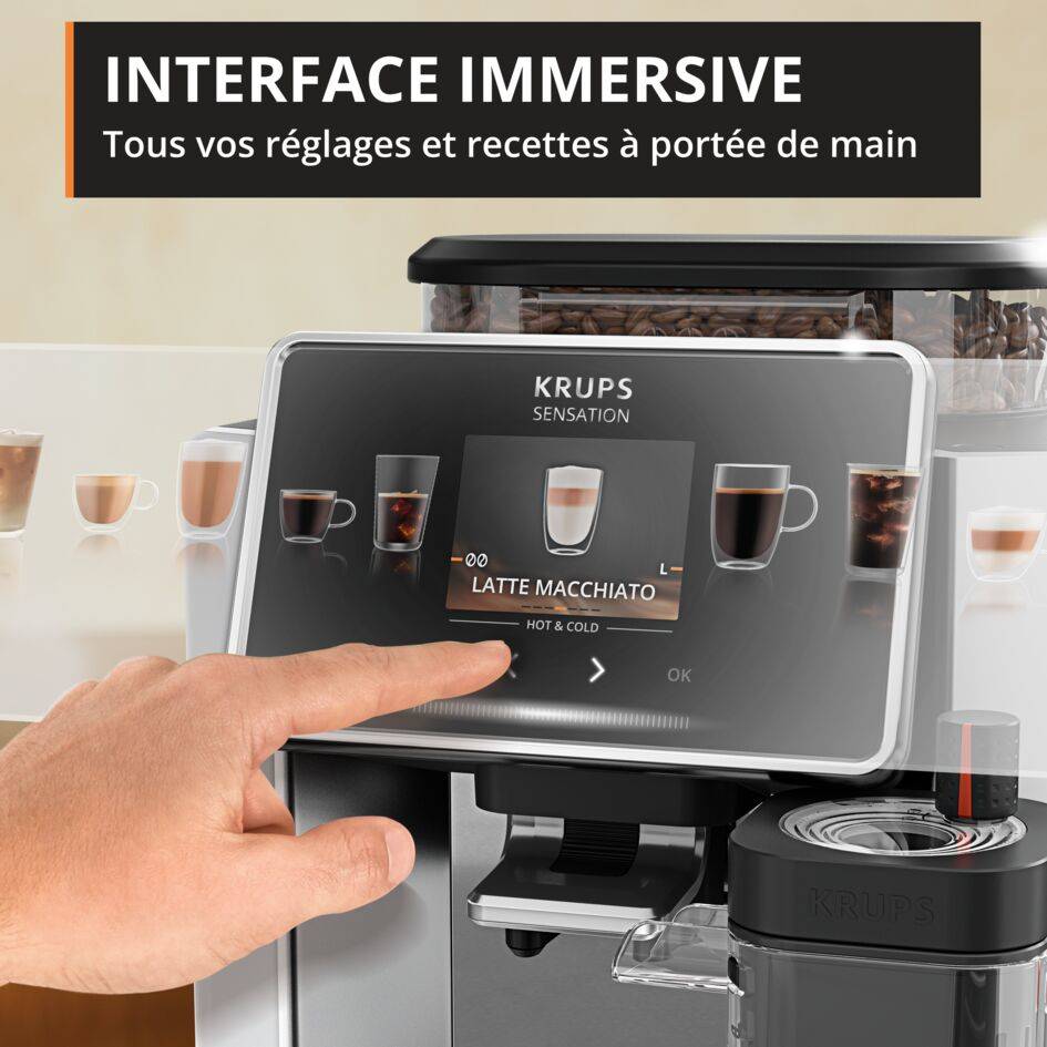 Sensation Elite, Machine expresso automatique, 30&nbsp;recettes chaudes et froides, KRUPS