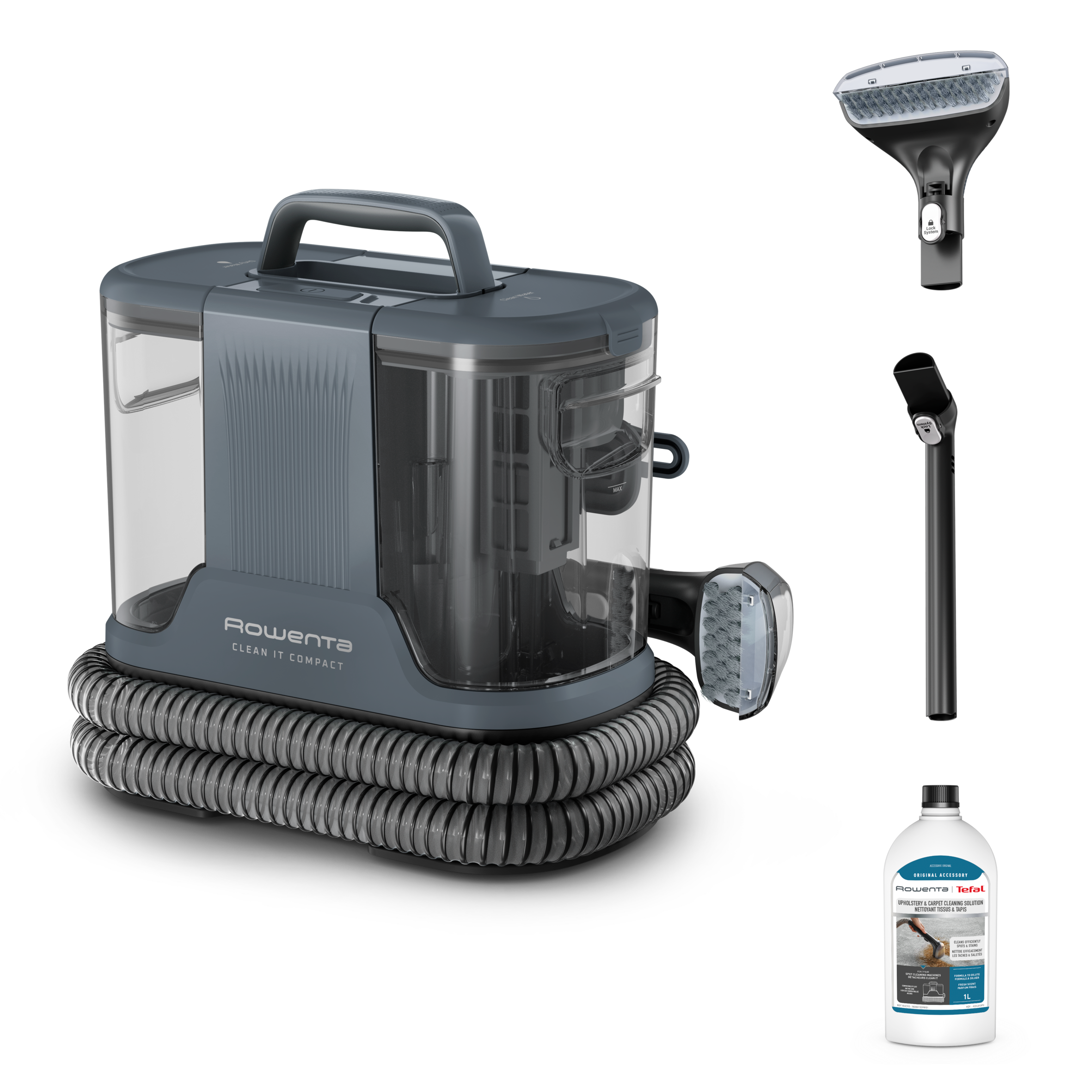 Clean It Compact, Détacheur, Nettoyeur de tapis, Résultats rapides, Design compact