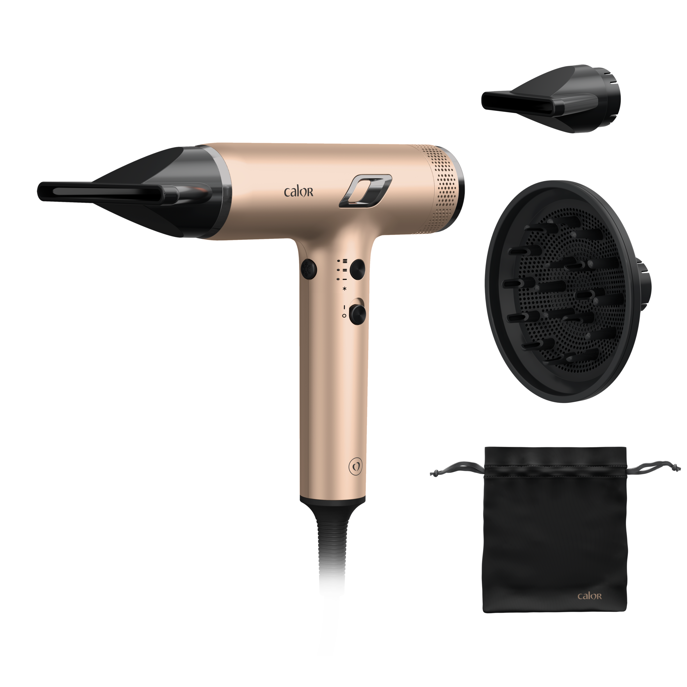 Nano Trésor, Sèche-cheveux, Moteur Digital Haute Vitesse, Flux d'air 266 km/h