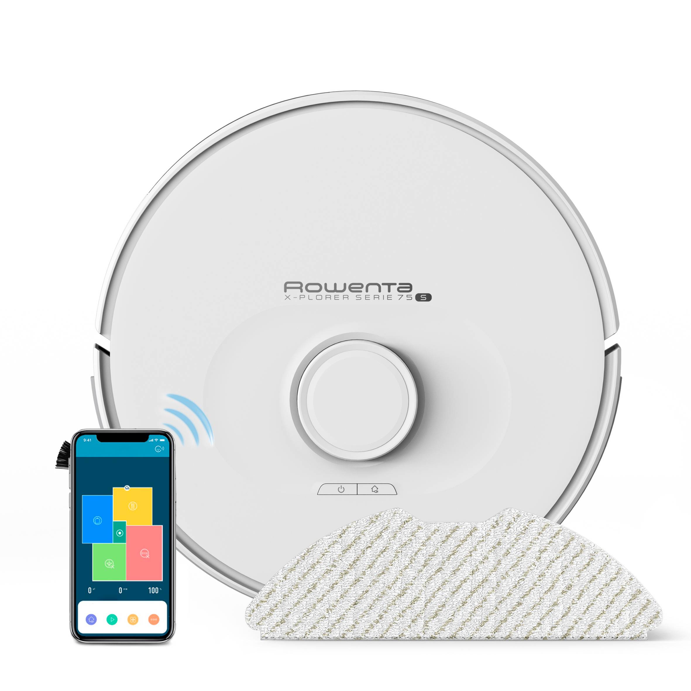 RECONDITIONNÉ X-Plorer Serie 75S, Aspirateur robot, Aspire et lave, Navigation ultra-précise 