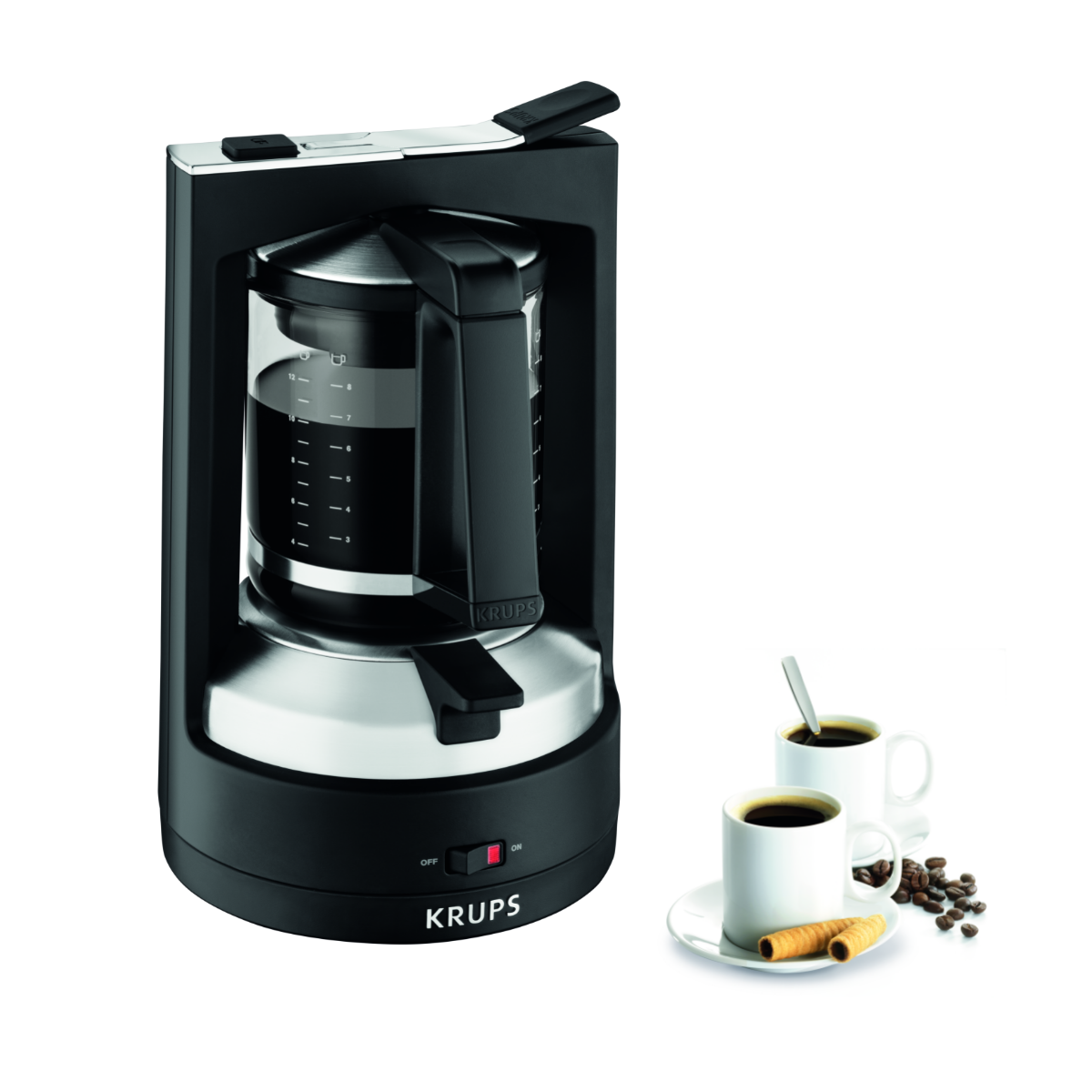 CAFETIERE PRESSION NOIR INOX 12 TASSES