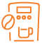 Icon orange d&apos;une espresso full auto krups pour page forfait de réparation