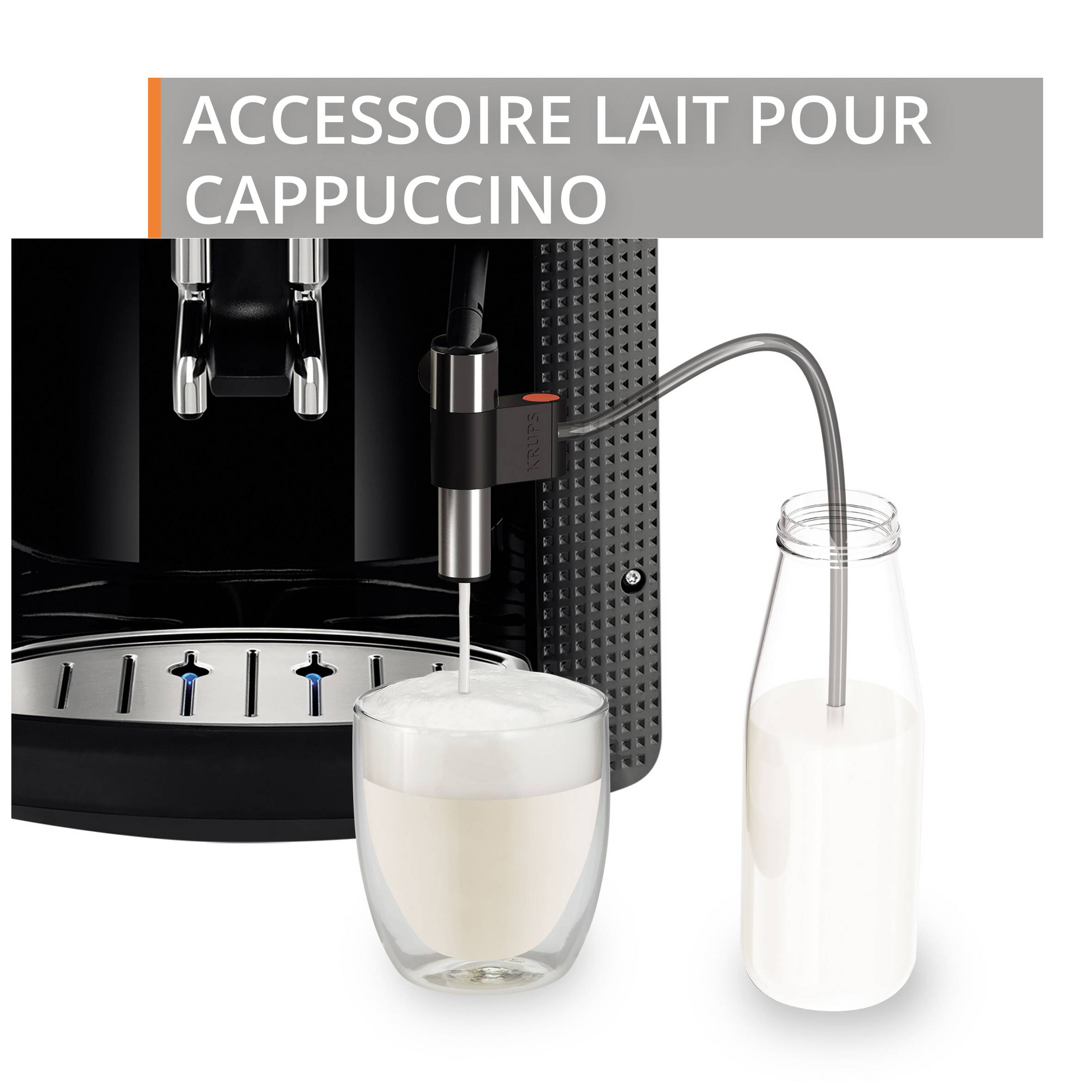 KRUPS Essential grise + accessoire lait