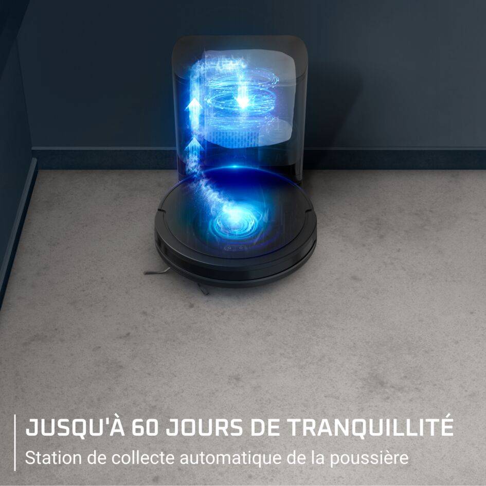 Rowenta X-PLORER Serie 85+, Aspirateur robot laveur, 6 000 Pa, Détection laser à 360°