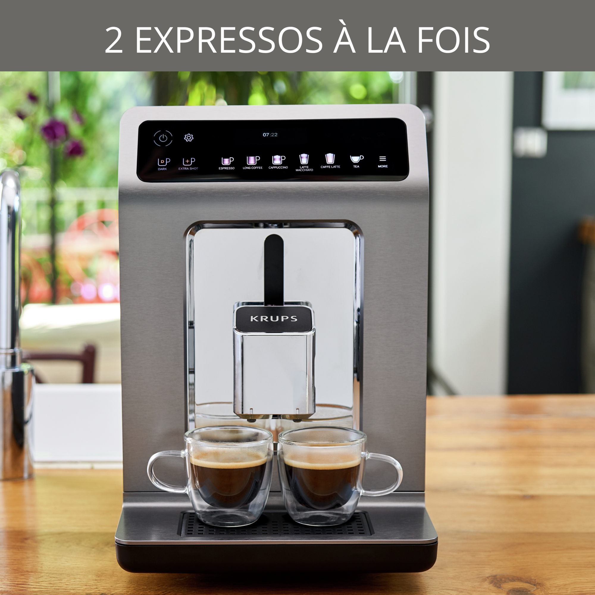 Evidence, Krups, Machine à café à grains, 14 recettes café et latte, Carafe à lait