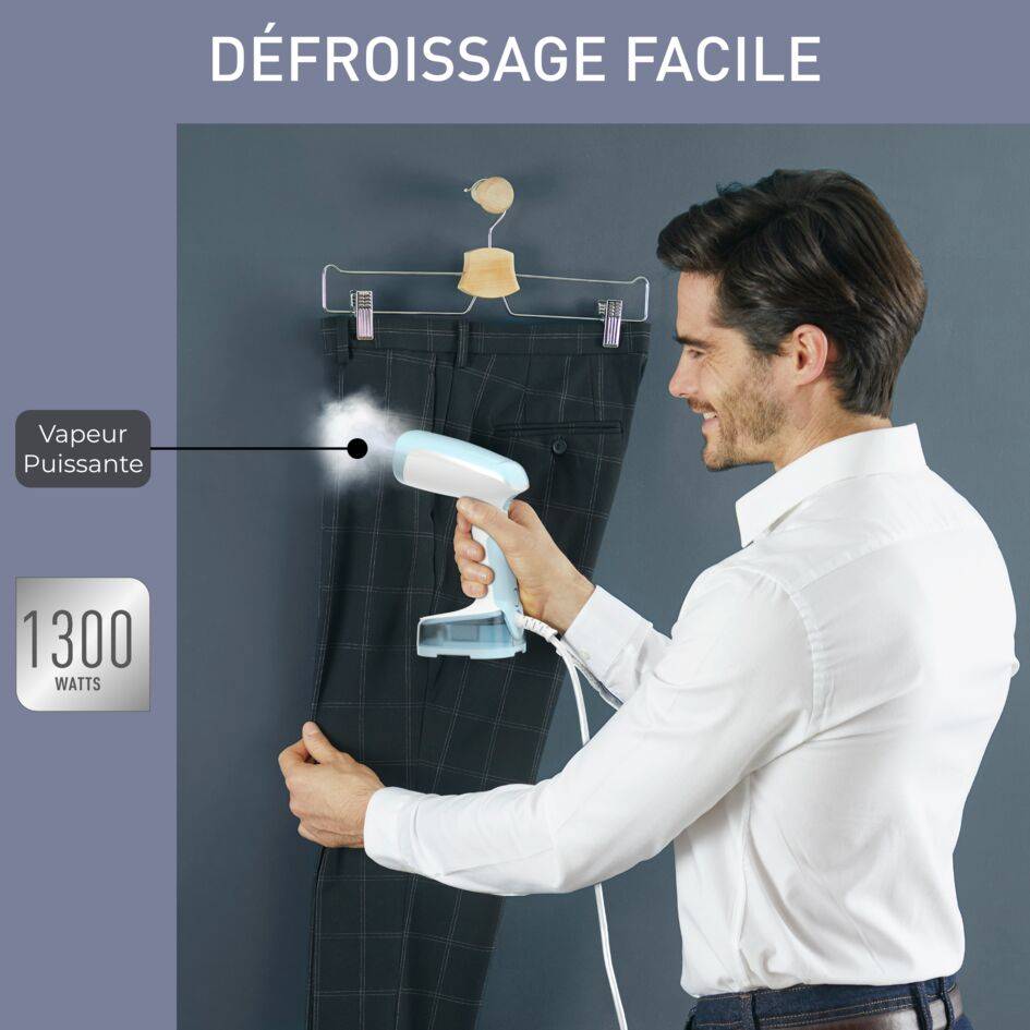 Access Steam Pocket, Défroisseur à Main, 1300 W, 20 g/min, Pliable, Léger, Voyage, Calor