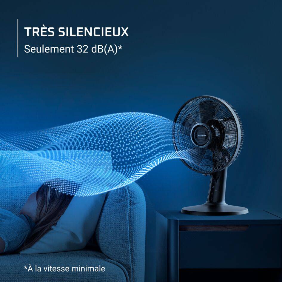 Turbo Silence Extreme+, Ventilateur de table, Rafraîchissement intense, Silencieux