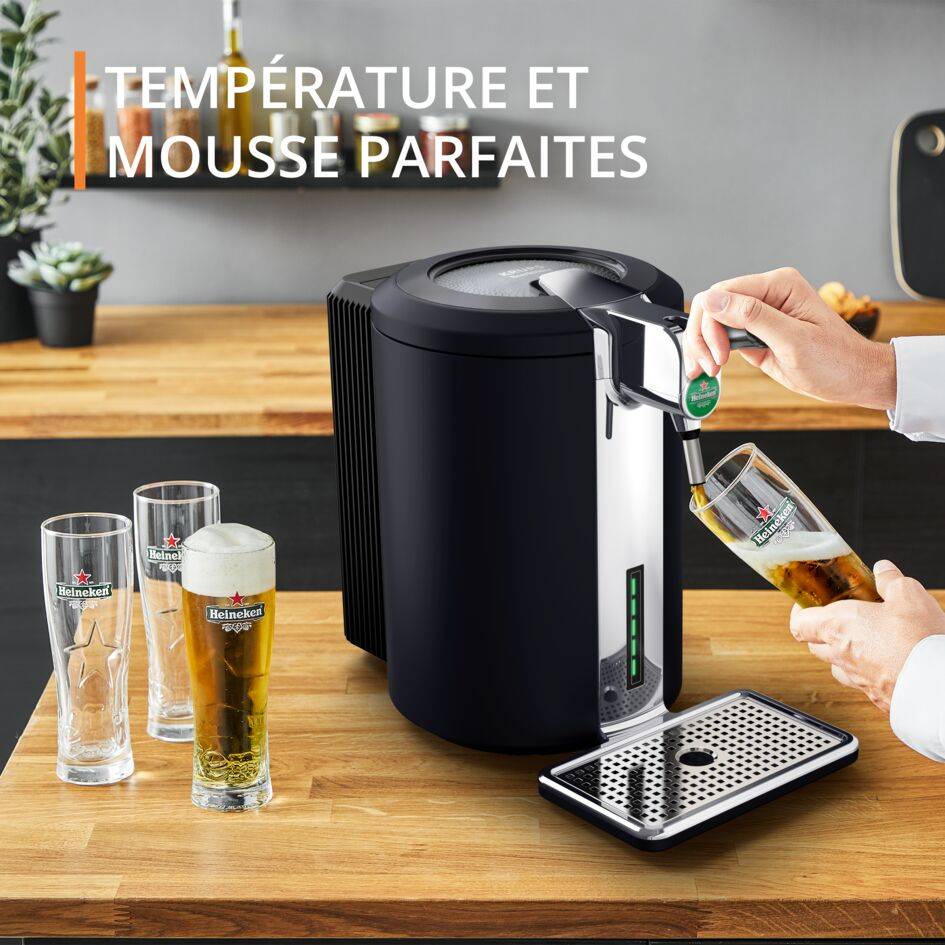 Compact Ultimate, Beertender, Machine à bière pression, Mousse et température parfaites, KRUPS