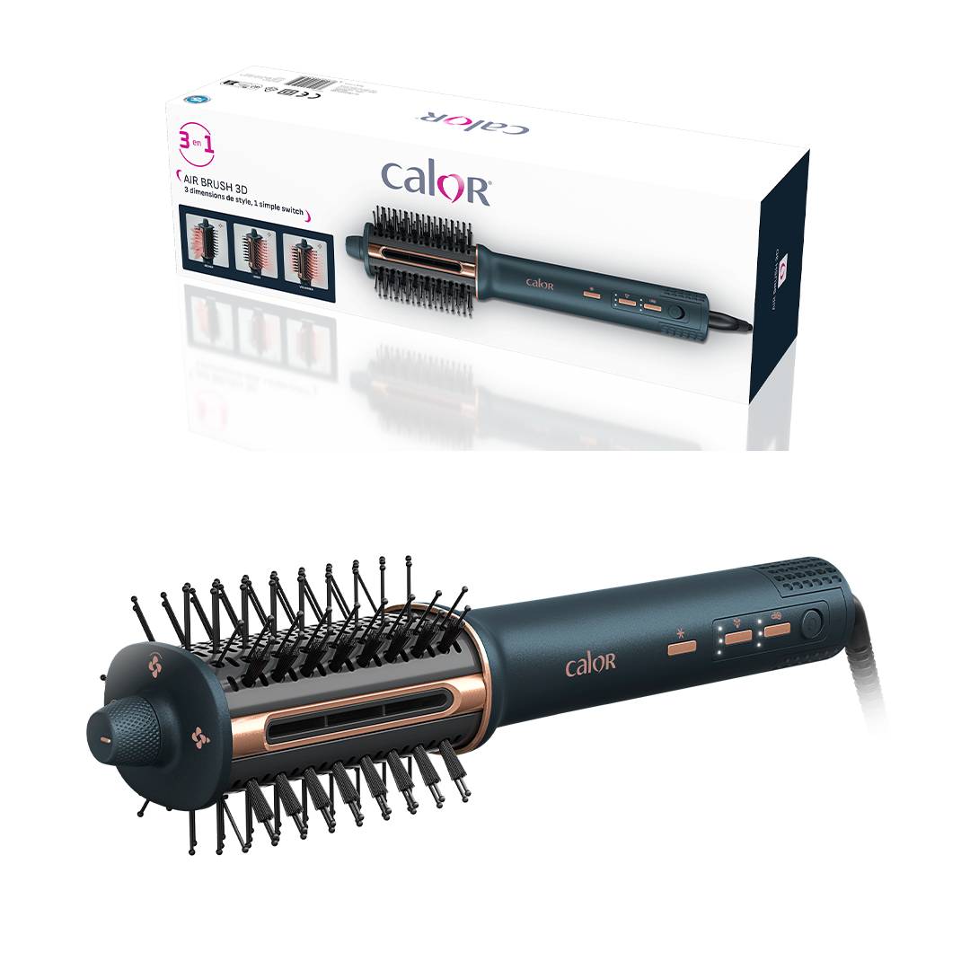 Air Brush 3D, Brosse Soufflante Lissante 3-en-1, Sèche et Coiffe, Calor