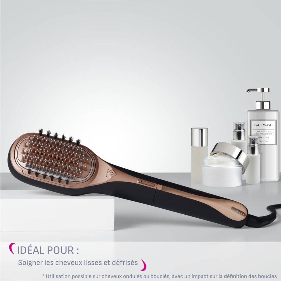 Hair Therapist™, Brosse réparatrice vapeur, Soin des cheveux, Douceur et brillance, Calor