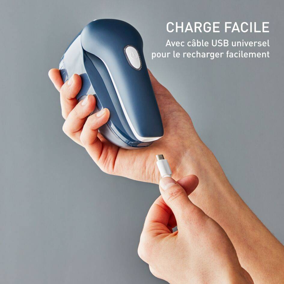 Rasoir anti-peluches rechargeable, Grille en acier inoxydable 
