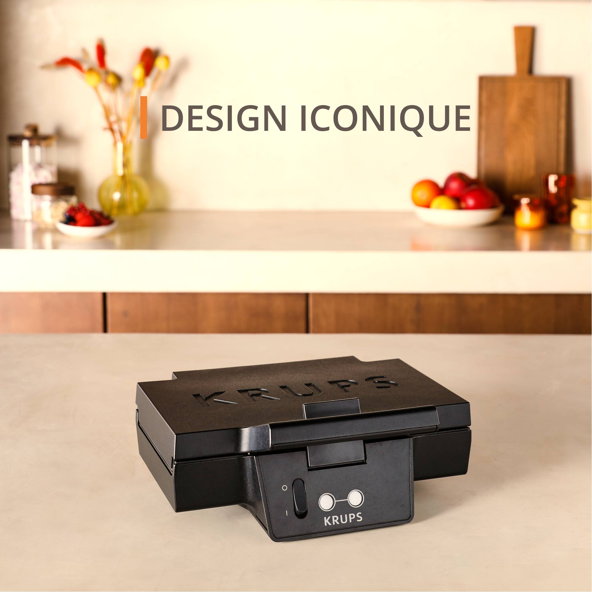 FDK Iconic, Appareil à croque-monsieur, Plaques antiadhésives en céramique, Croque-monsieur gourmands  