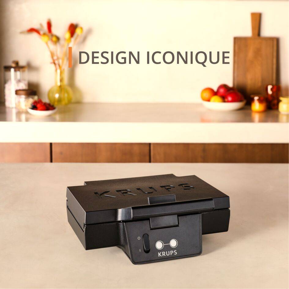 FDK Iconic, Appareil à croque-monsieur, Plaques antiadhésives en céramique, Croque-monsieur gourmands