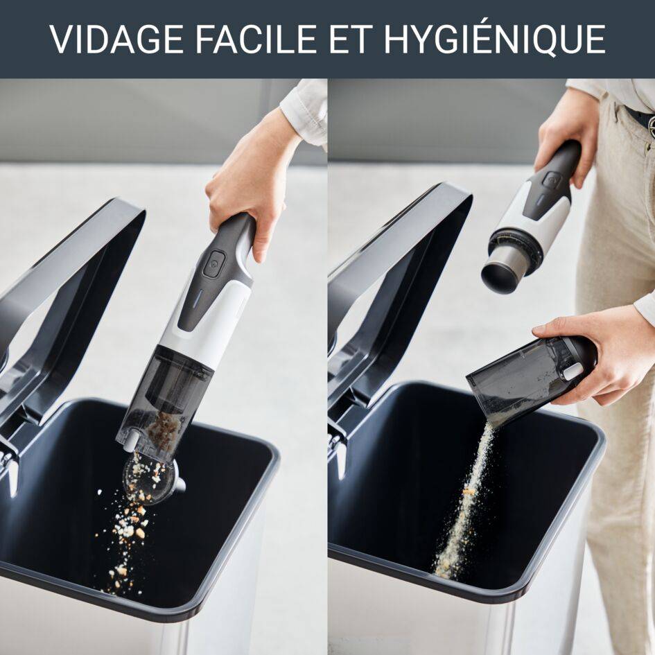 X-Touch, Aspirateur à main sans fil, Compact, Ultra fin, 10 minutes, 0,2L 