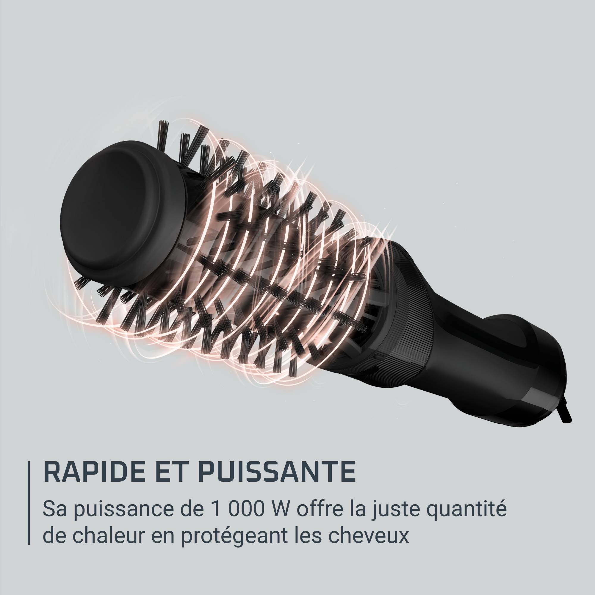 Brush Activ, Brosse Soufflante Rotative, 1000 W, Design Ergonomique, Calor